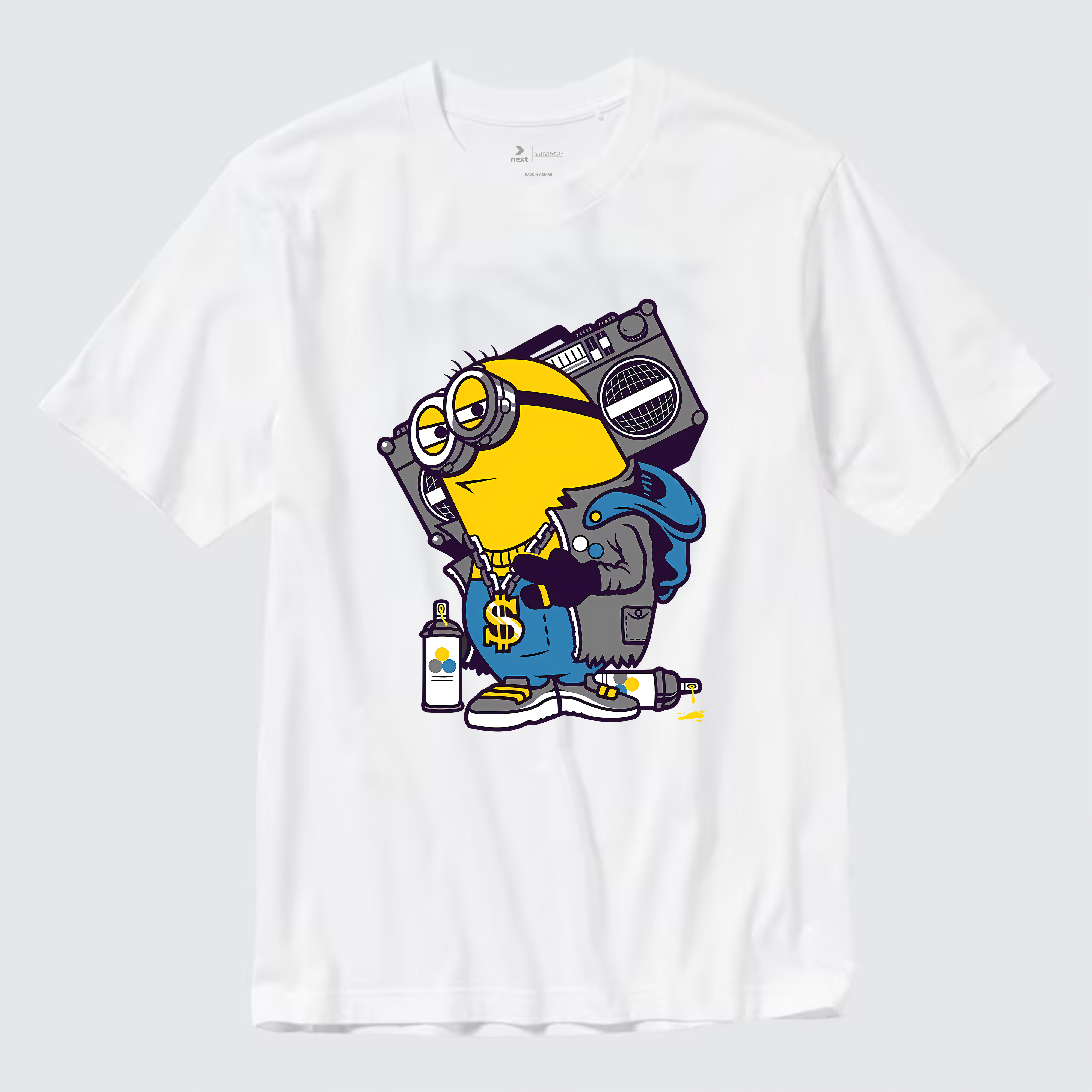 MINION RADIO MUSIC T-SHIRT / TRẮNG