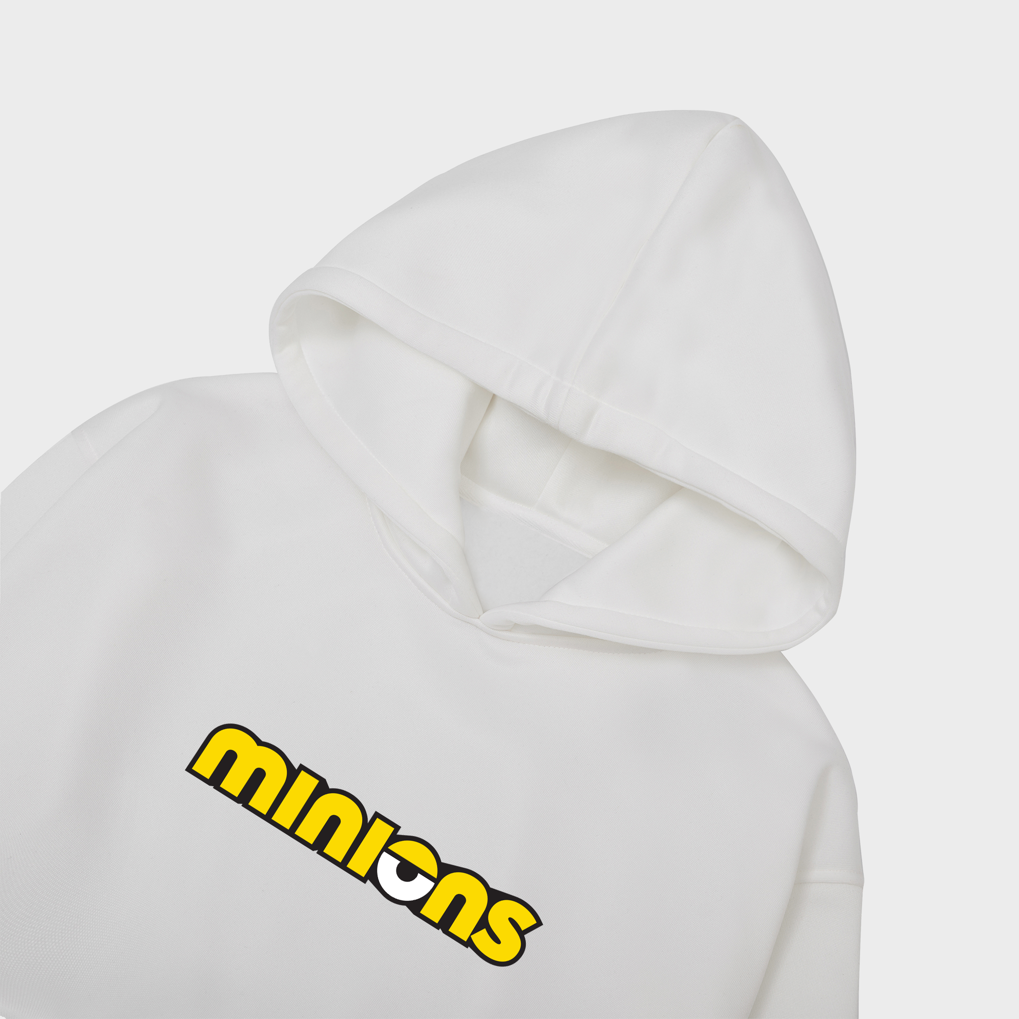 MINIONS WHEN YOU THINK YOU'RE MUTE HOODIE / TRẮNG