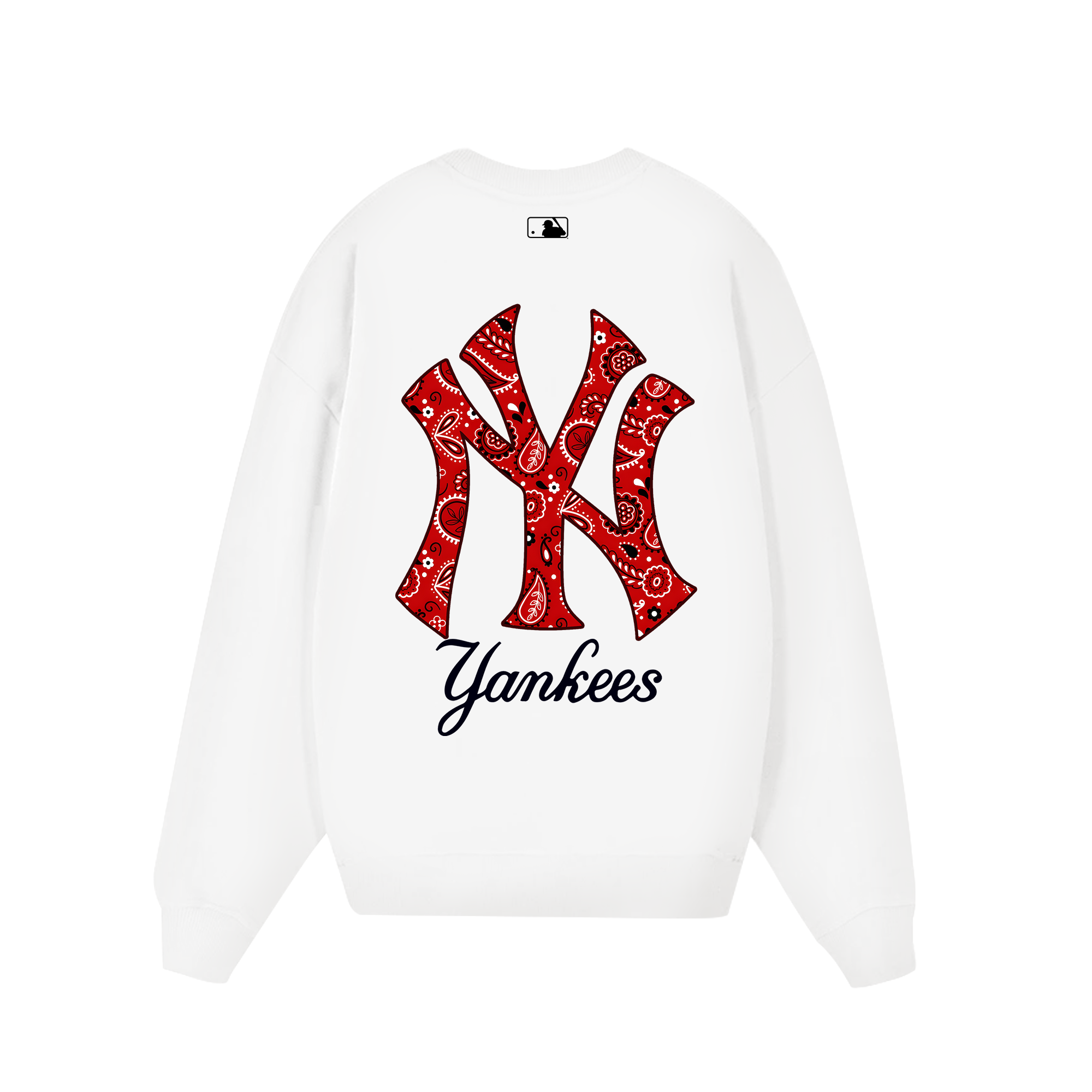 MLB Floral Red Logo Yeankees Sweater