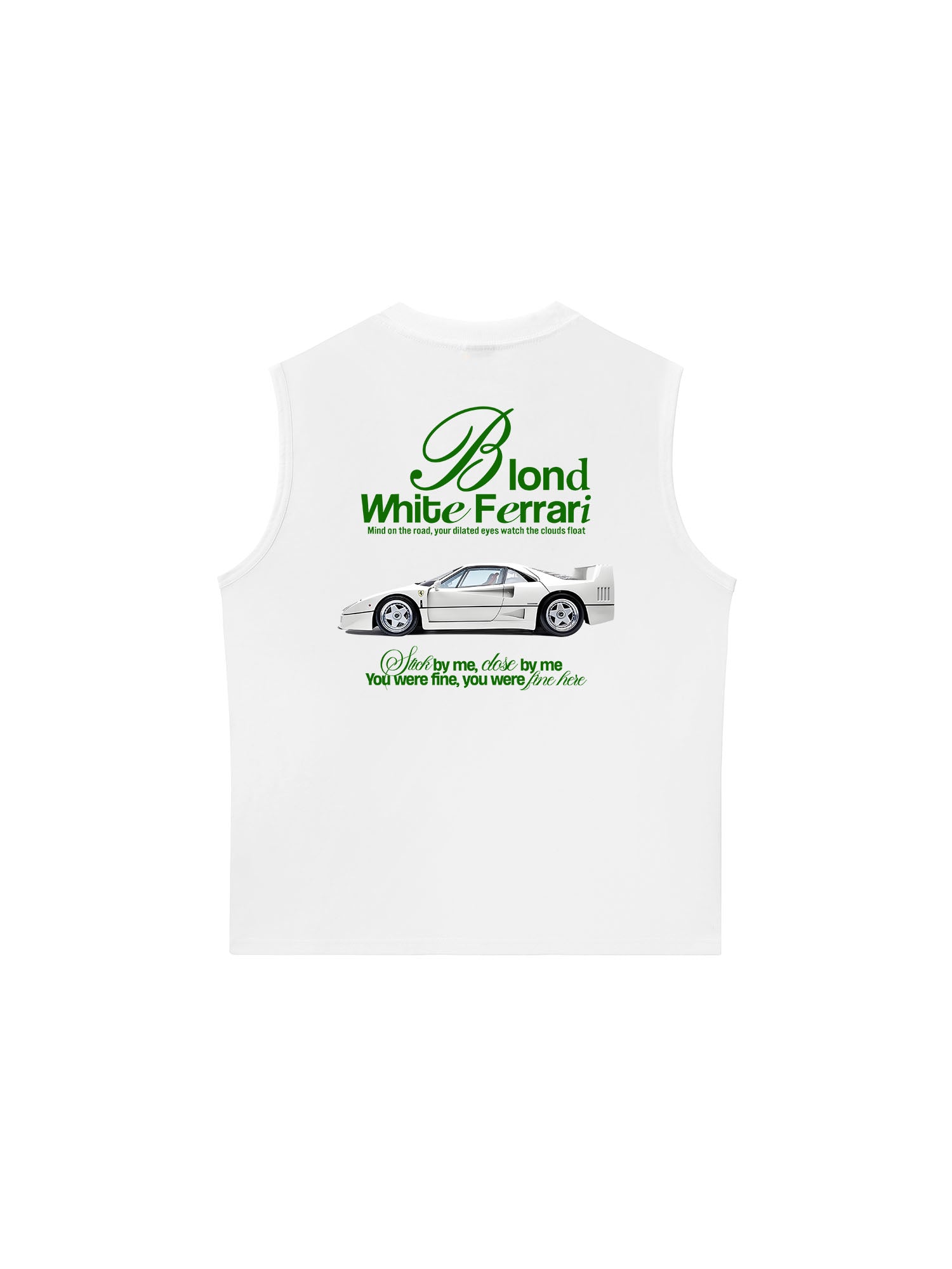 Áo Ba Lỗ Relaxed Fit Ferrari Blond White