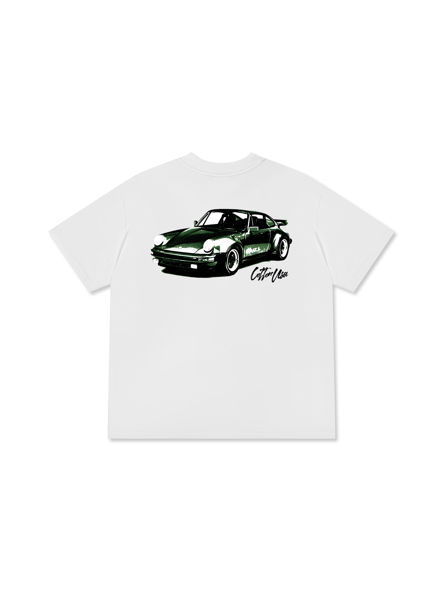 Áo Thun Relaxed Fit Classic Car Vintage Green