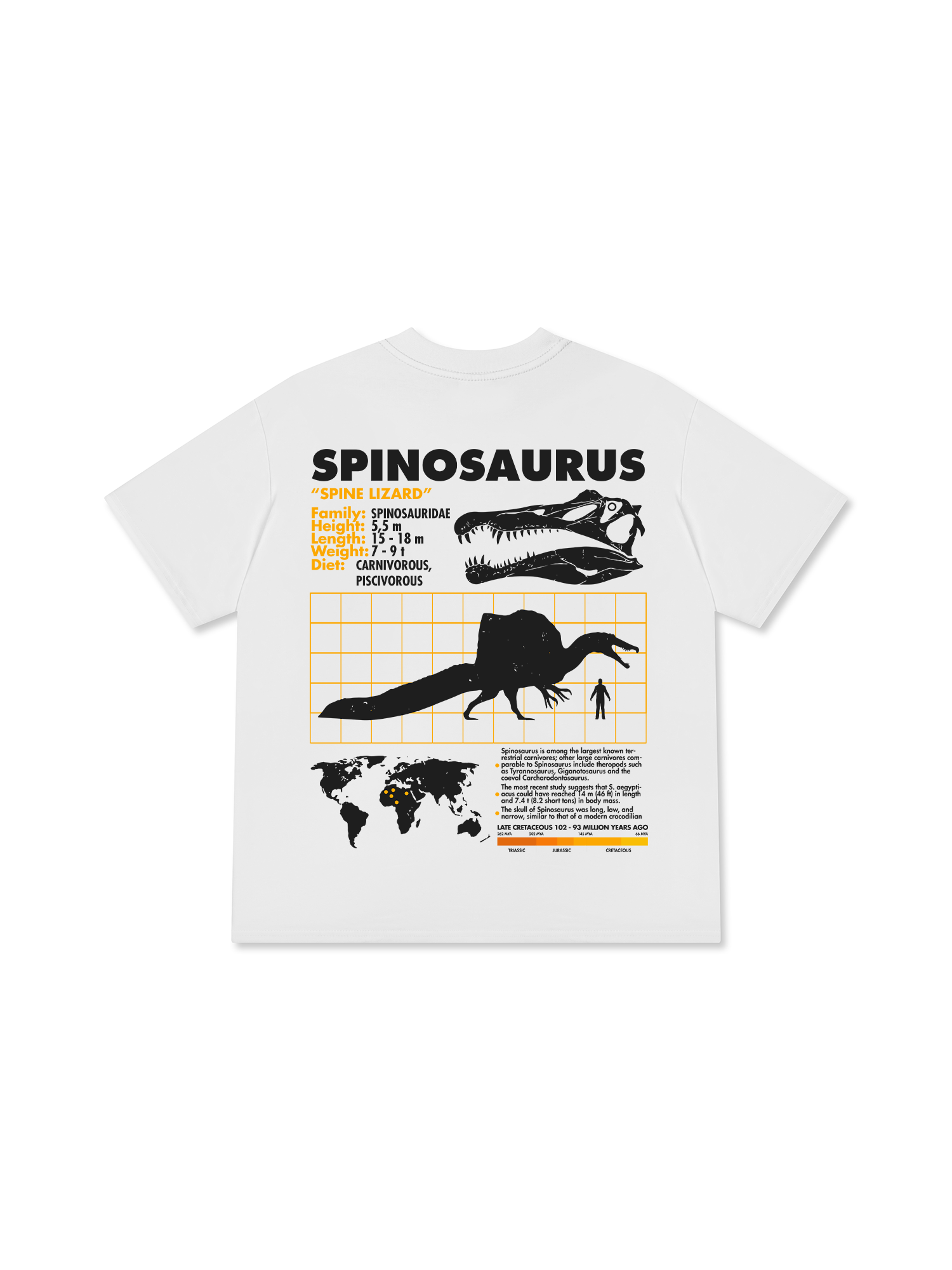 Áo Thun Relaxed Fit Wild Life Analysis Table Spinosaurus