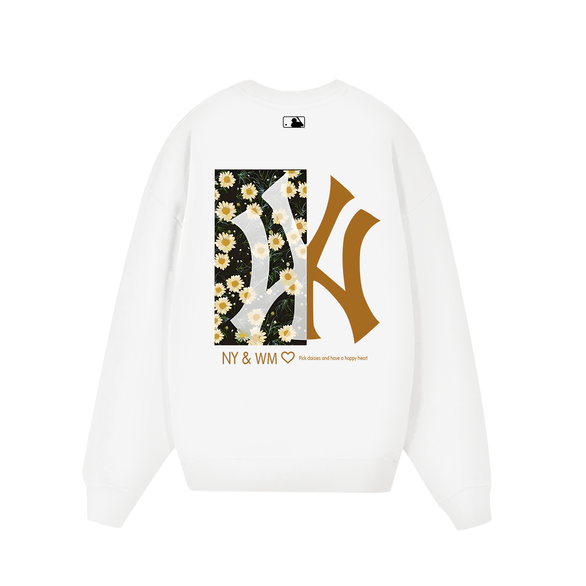 MLB Floral Pick Daisy Heart Sweater