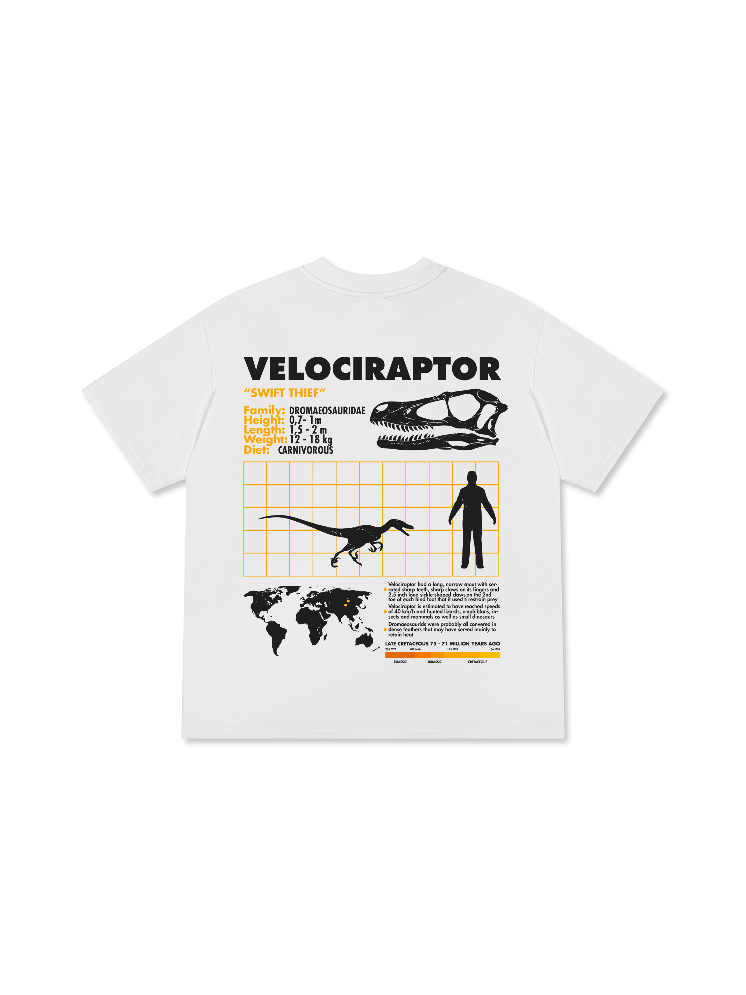 Áo Thun Relaxed Fit Wild Life Analysis Table Velociraptor