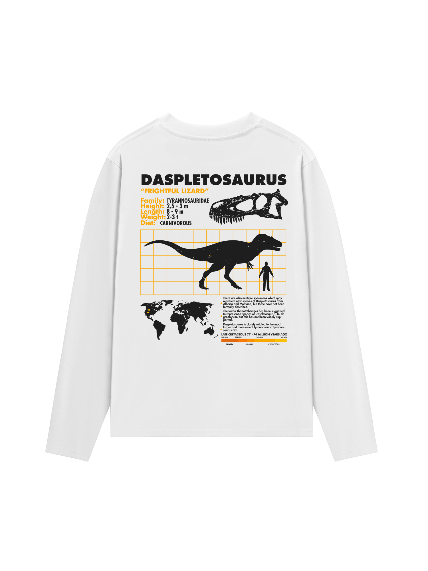 Áo Thun Dài Tay Wild Life Analysis Table Daspletosaurus
