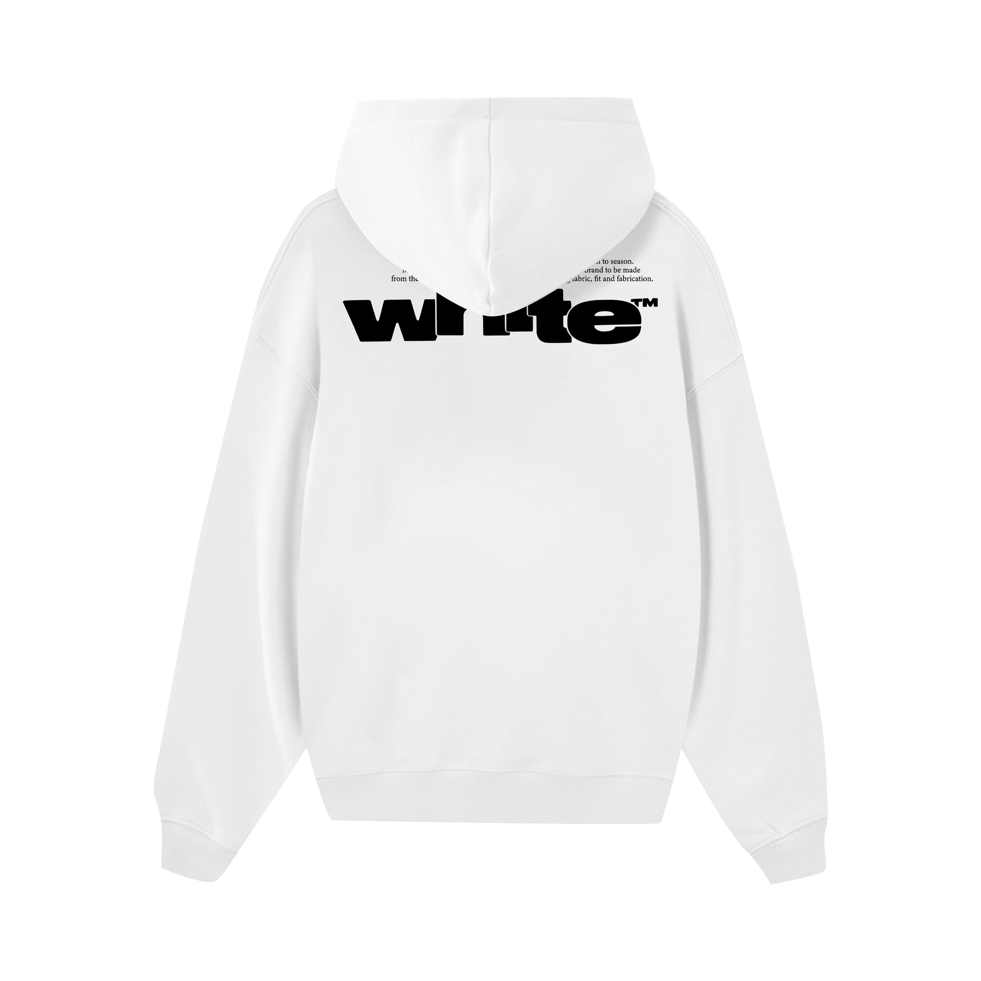 Off White Black Type Graphic Hoodie