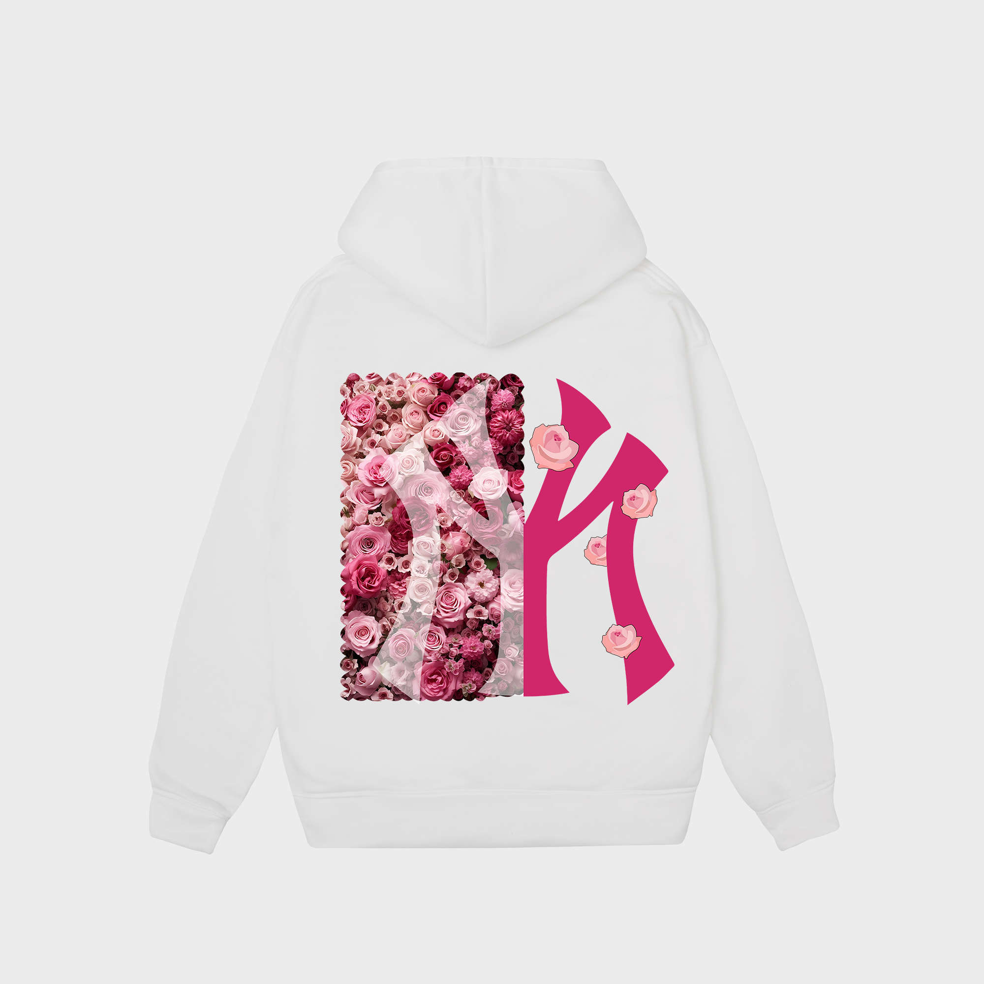 MLB Floral Pink Rose Hoodie