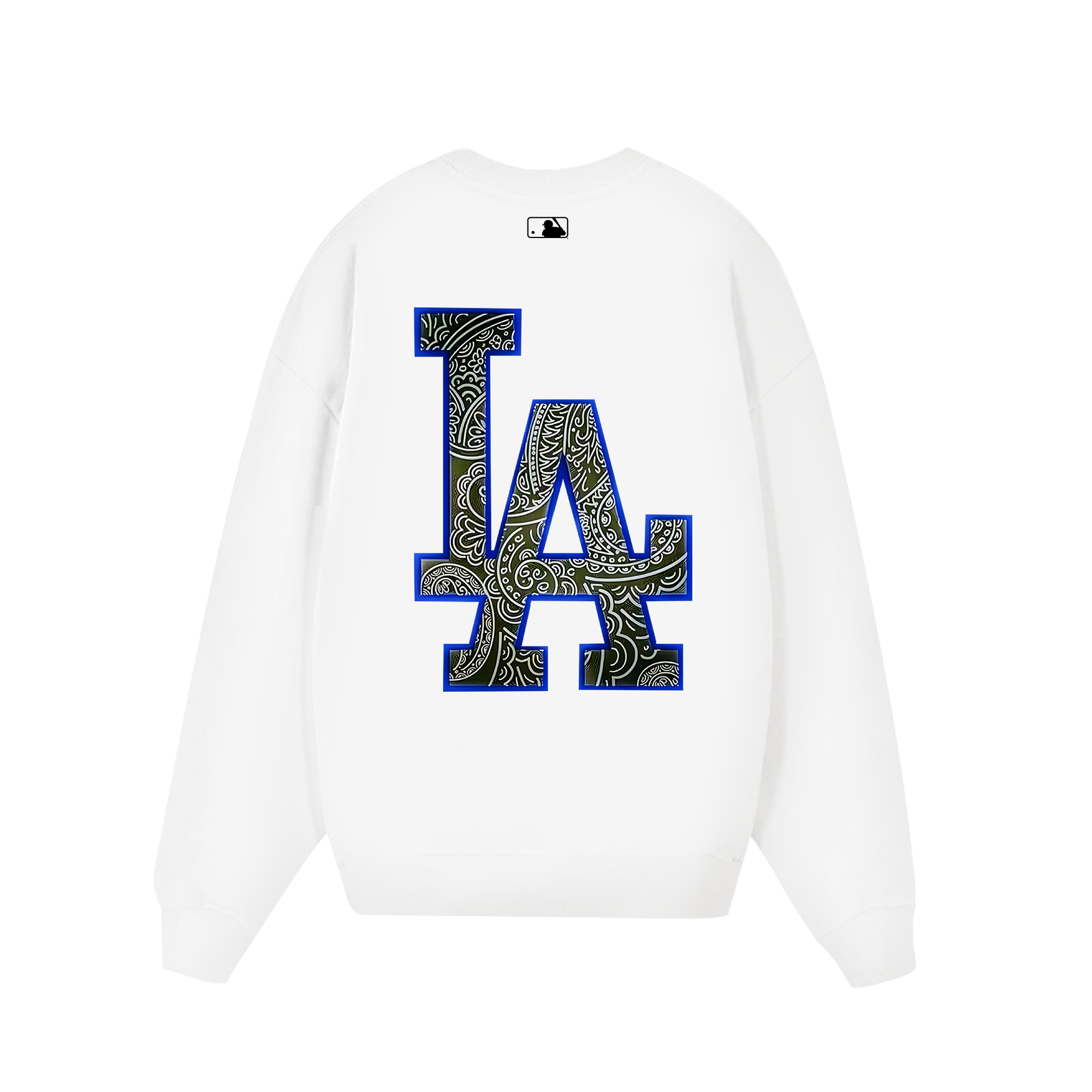 MLB Floral Blue Black Sweater