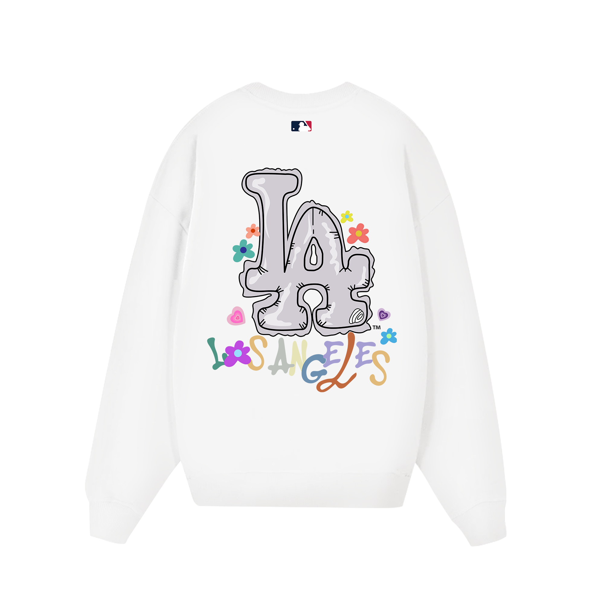 MLB Floral LA Groovy Flower Sweater