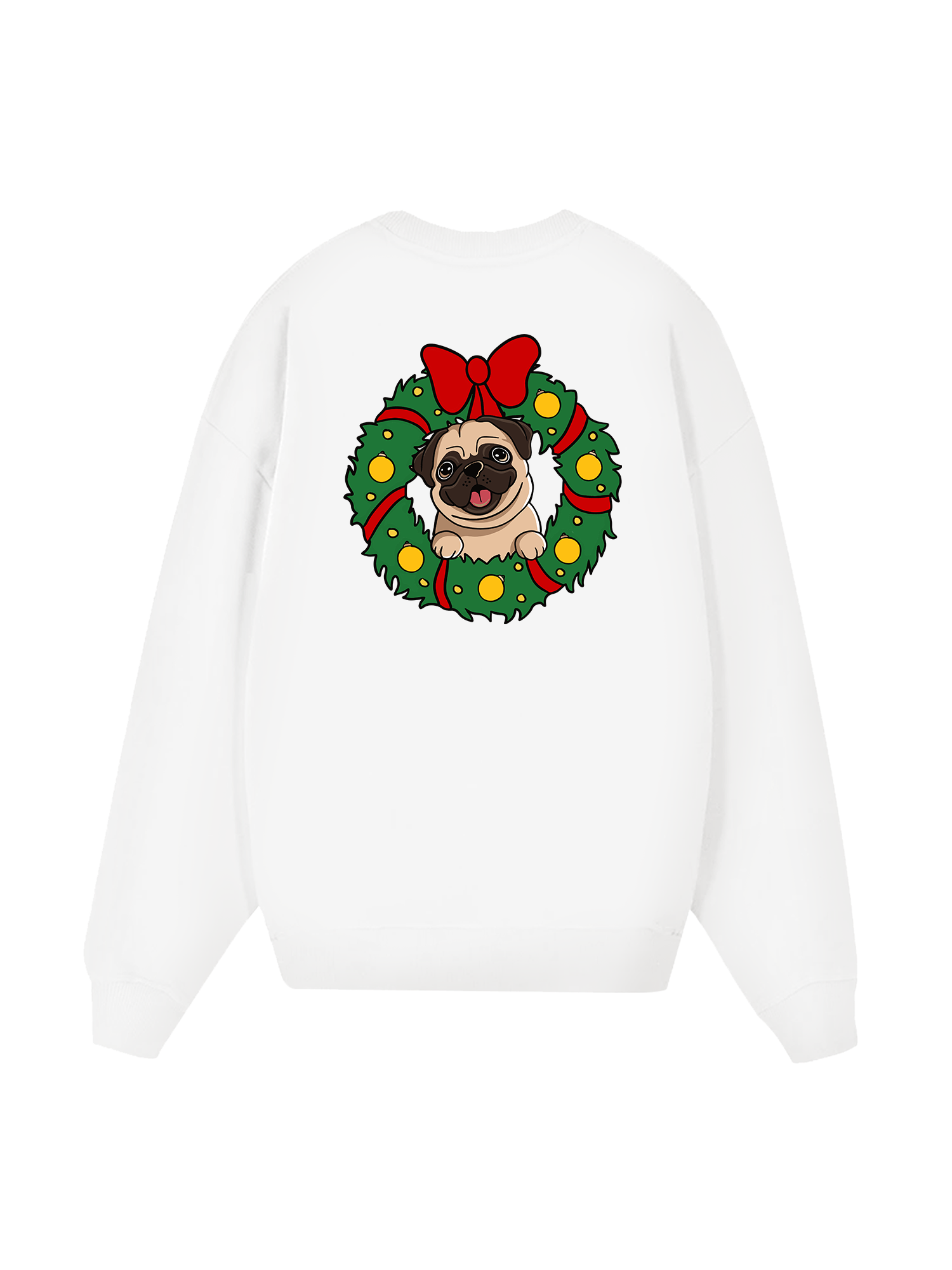 Pug In A Wreath Sweater