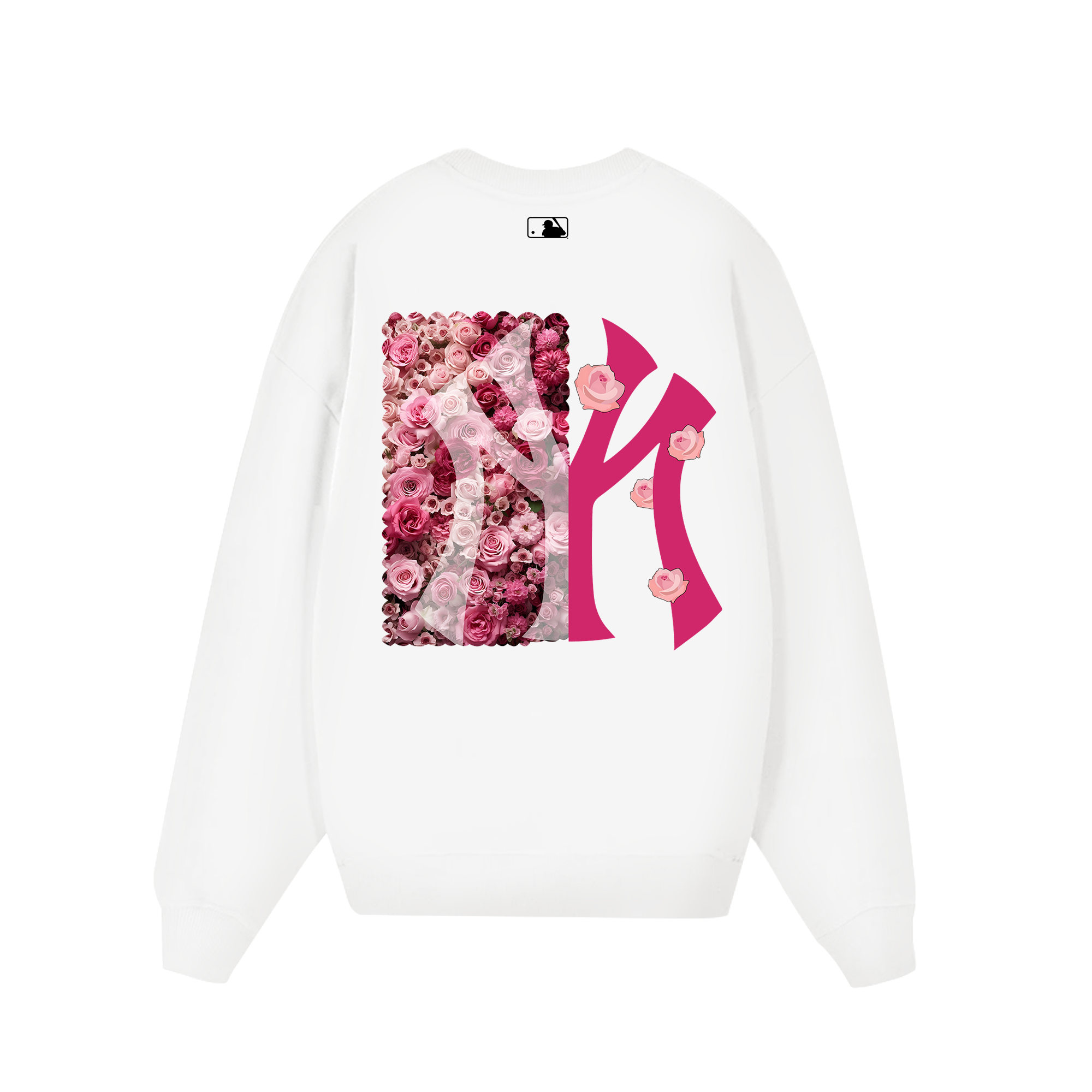 MLB Floral Pink Rose Sweater