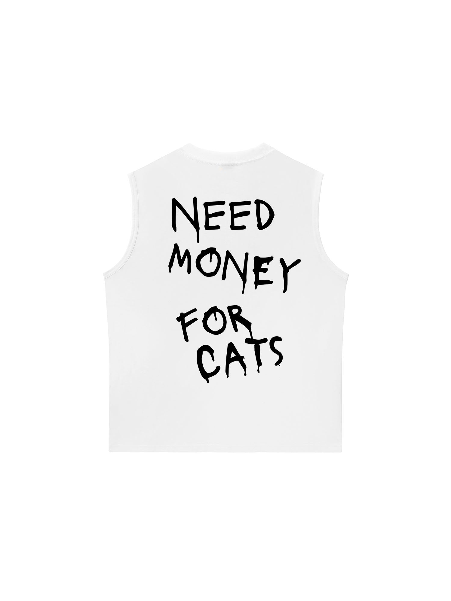 Áo Ba Lỗ Relaxed Fit Need Money For Cats