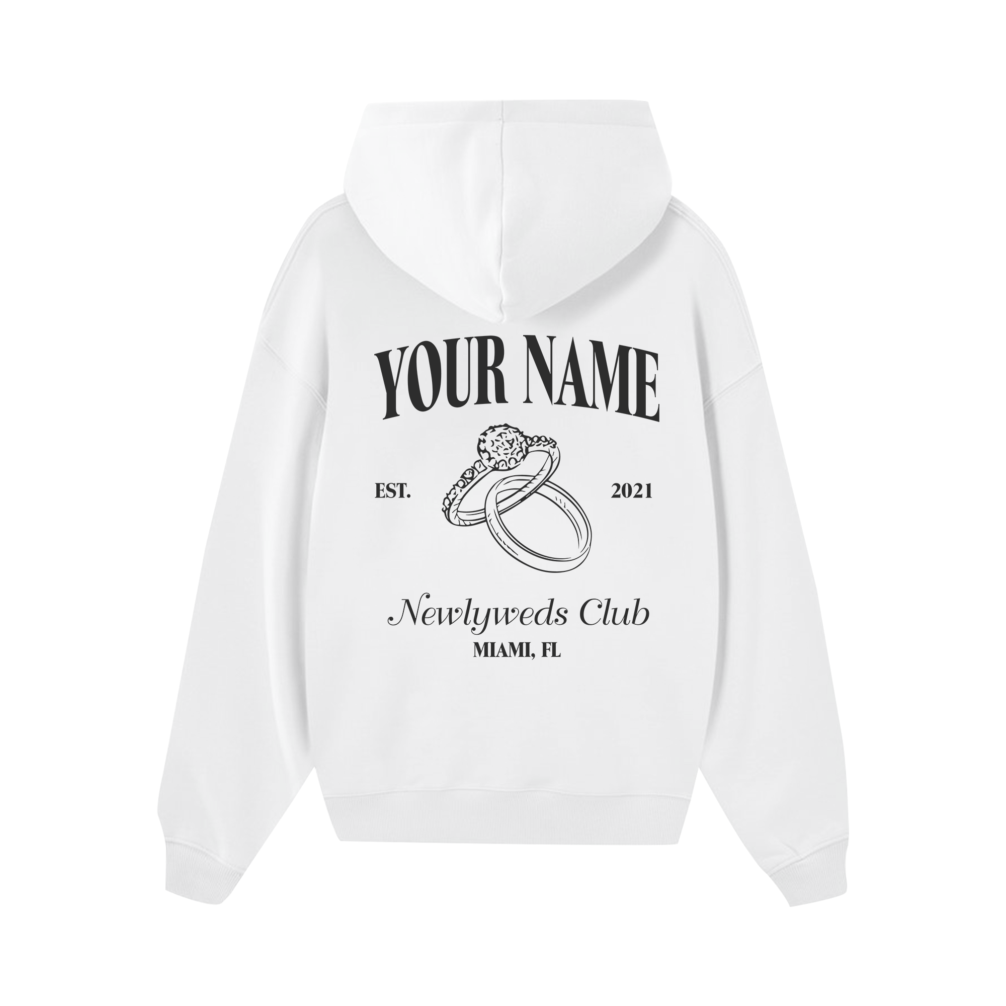 Custom Couple Newlyweds Club Hoodie