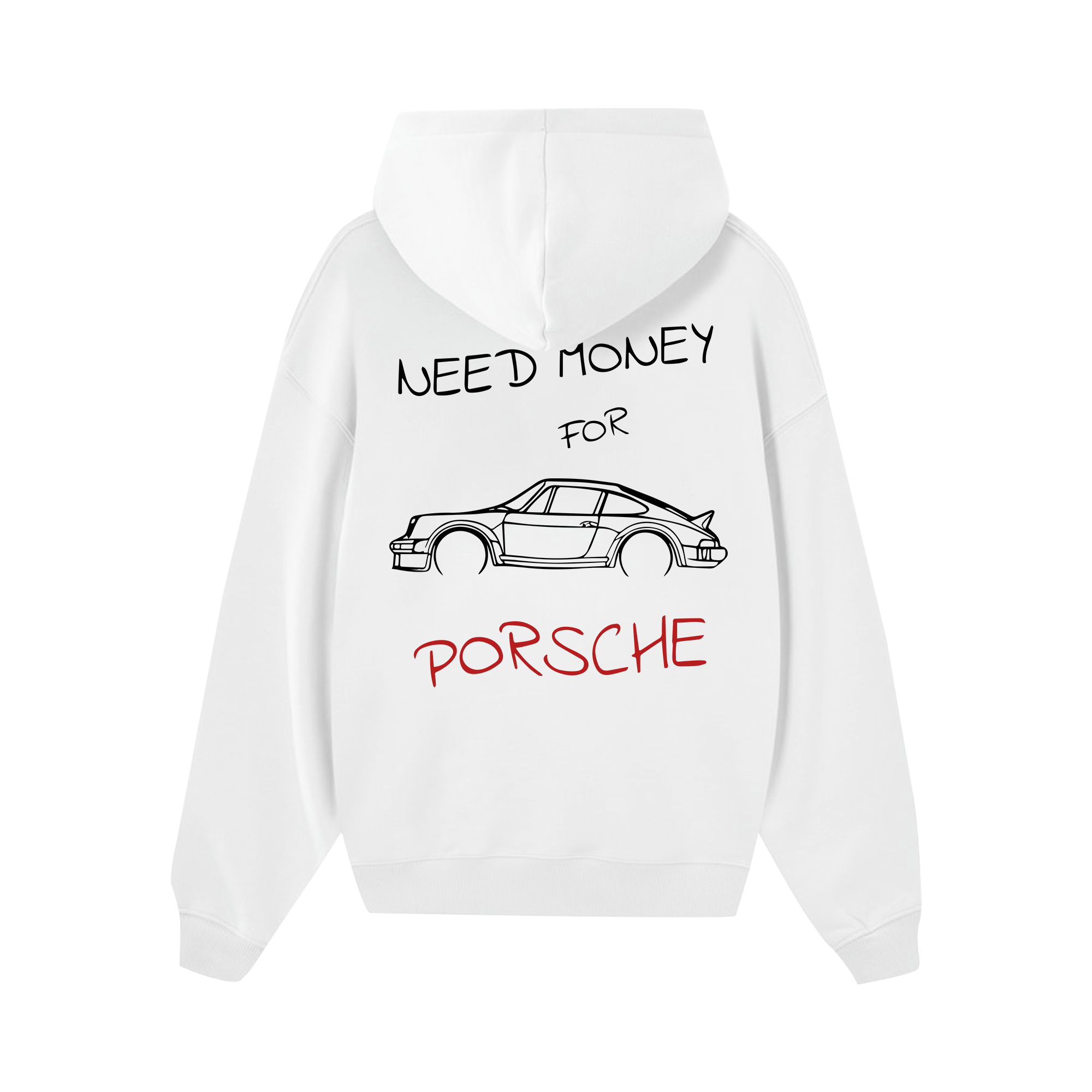 Porsche Need Money Sketch Hoodie