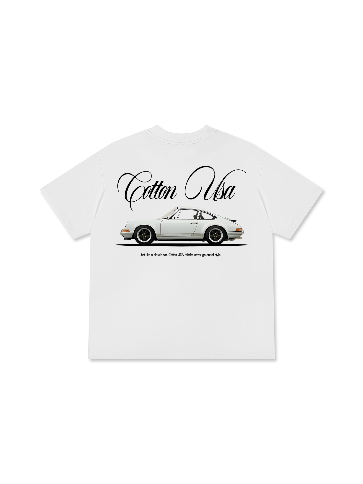 Áo Thun Relaxed Fit Classic Car White