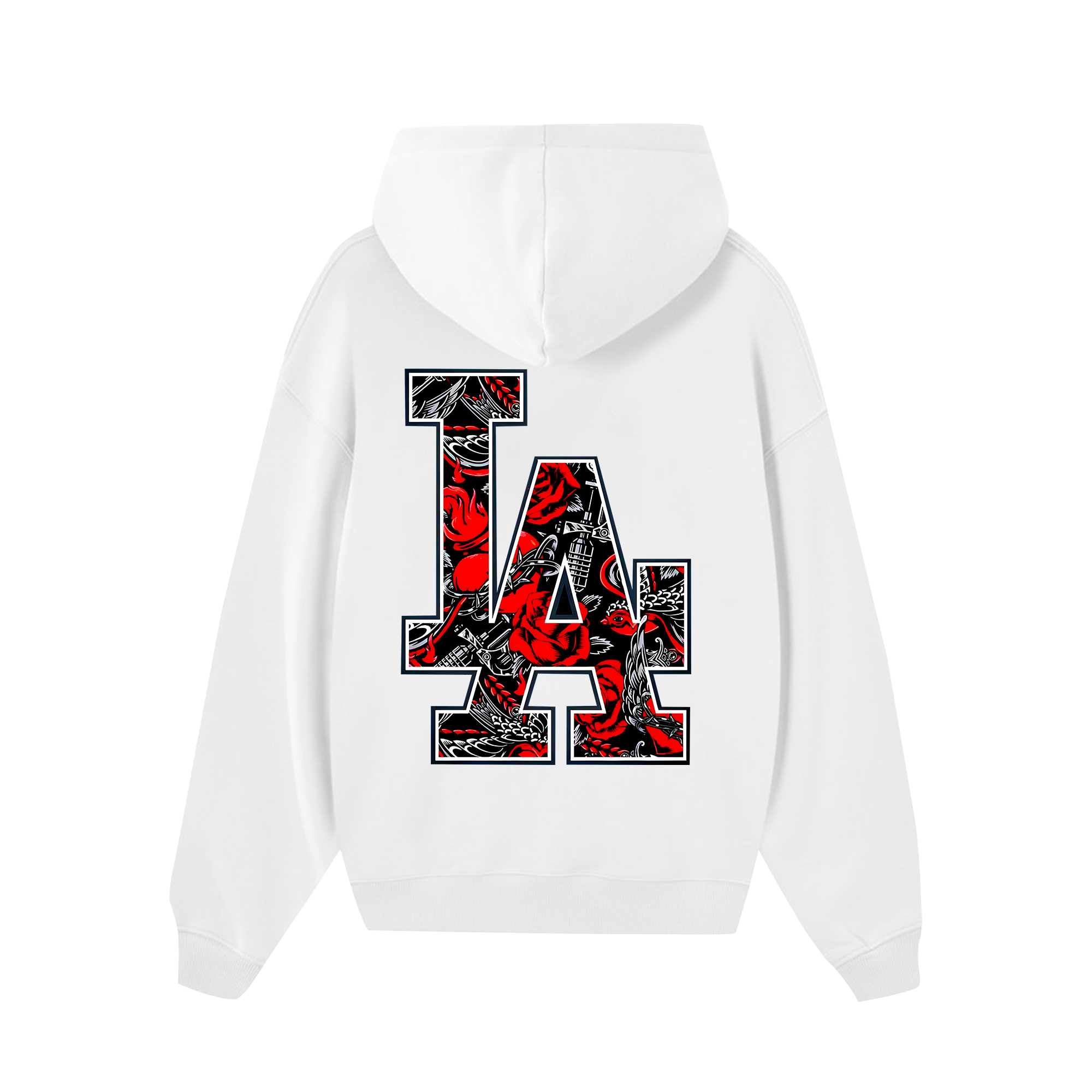 MLB Floral LA Rose Black Hoodie