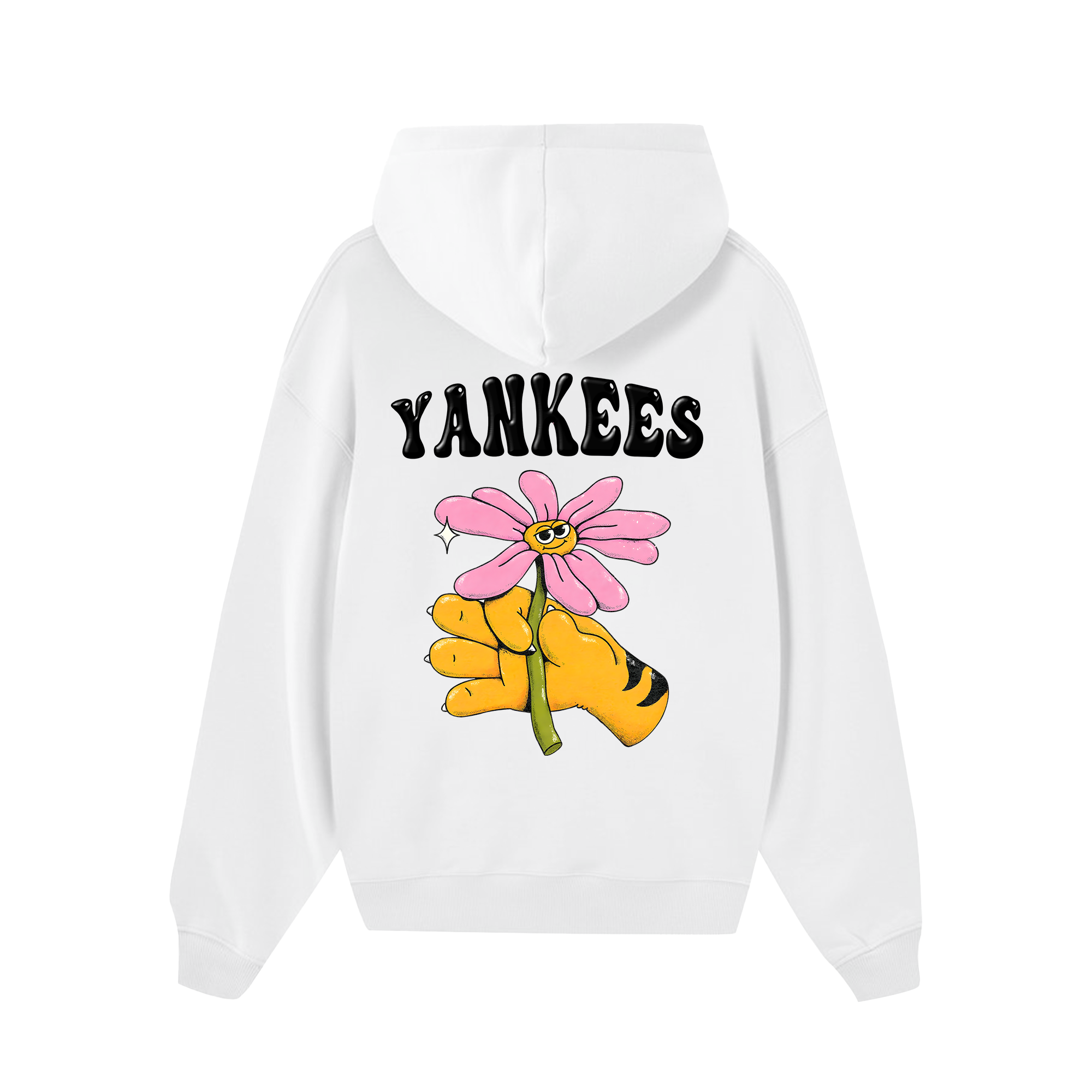 MLB Floral Yankees Flower Cat Hand Hoodie