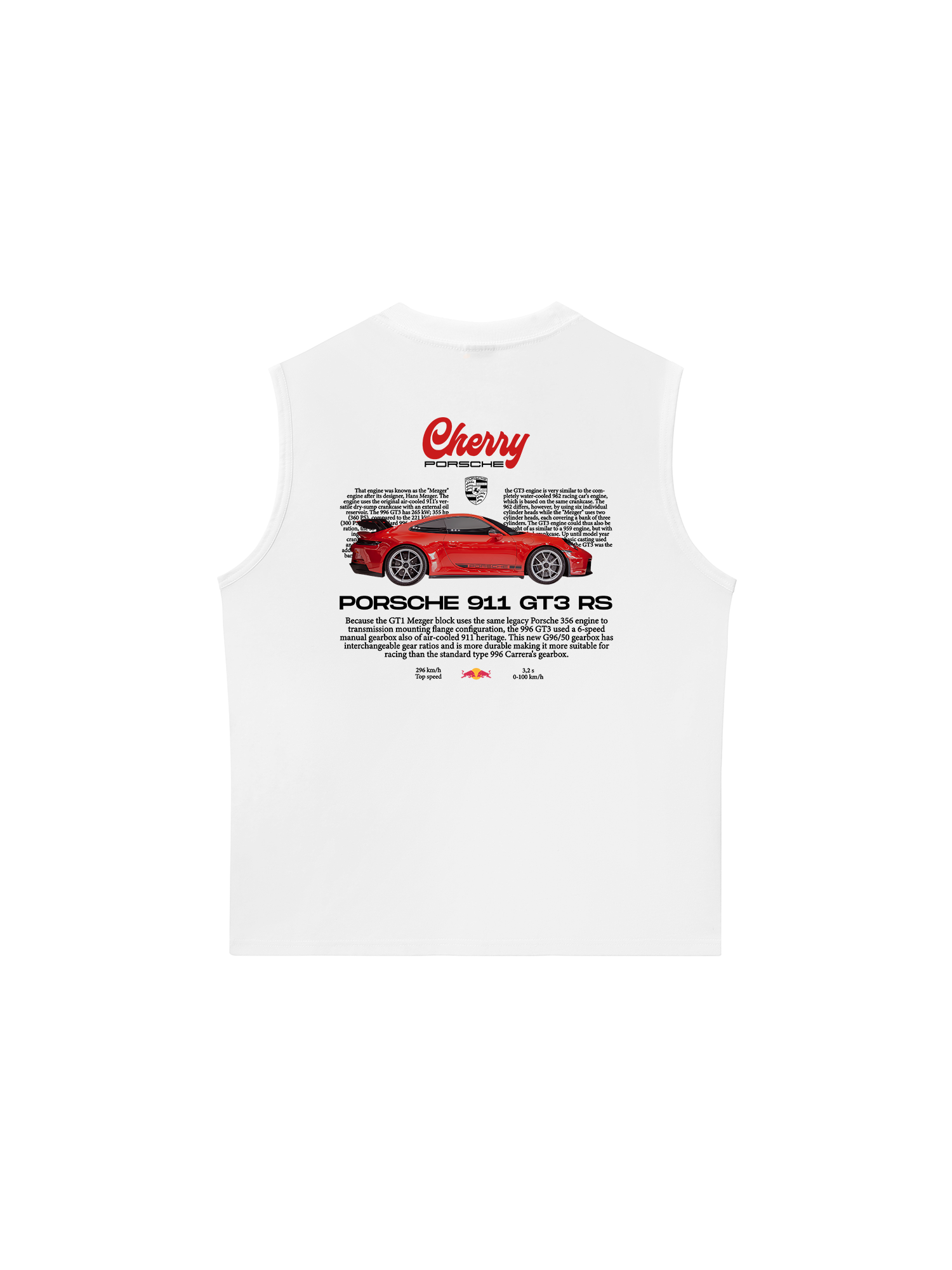 Áo Ba Lỗ Relaxed Fit Porsche Red Cherry Mood