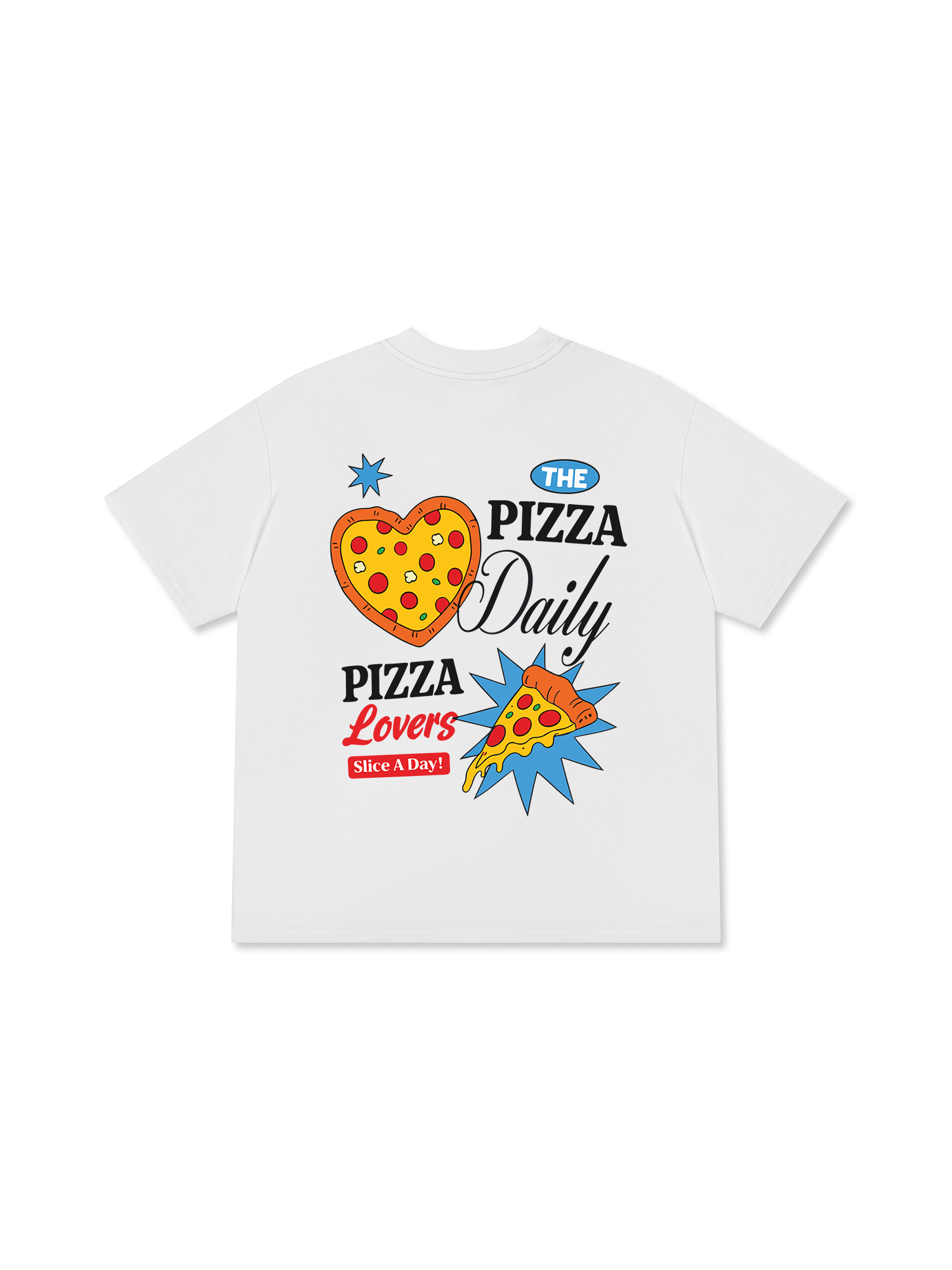 Áo Thun Relaxed Fit Yummy Mood Pizza Daily