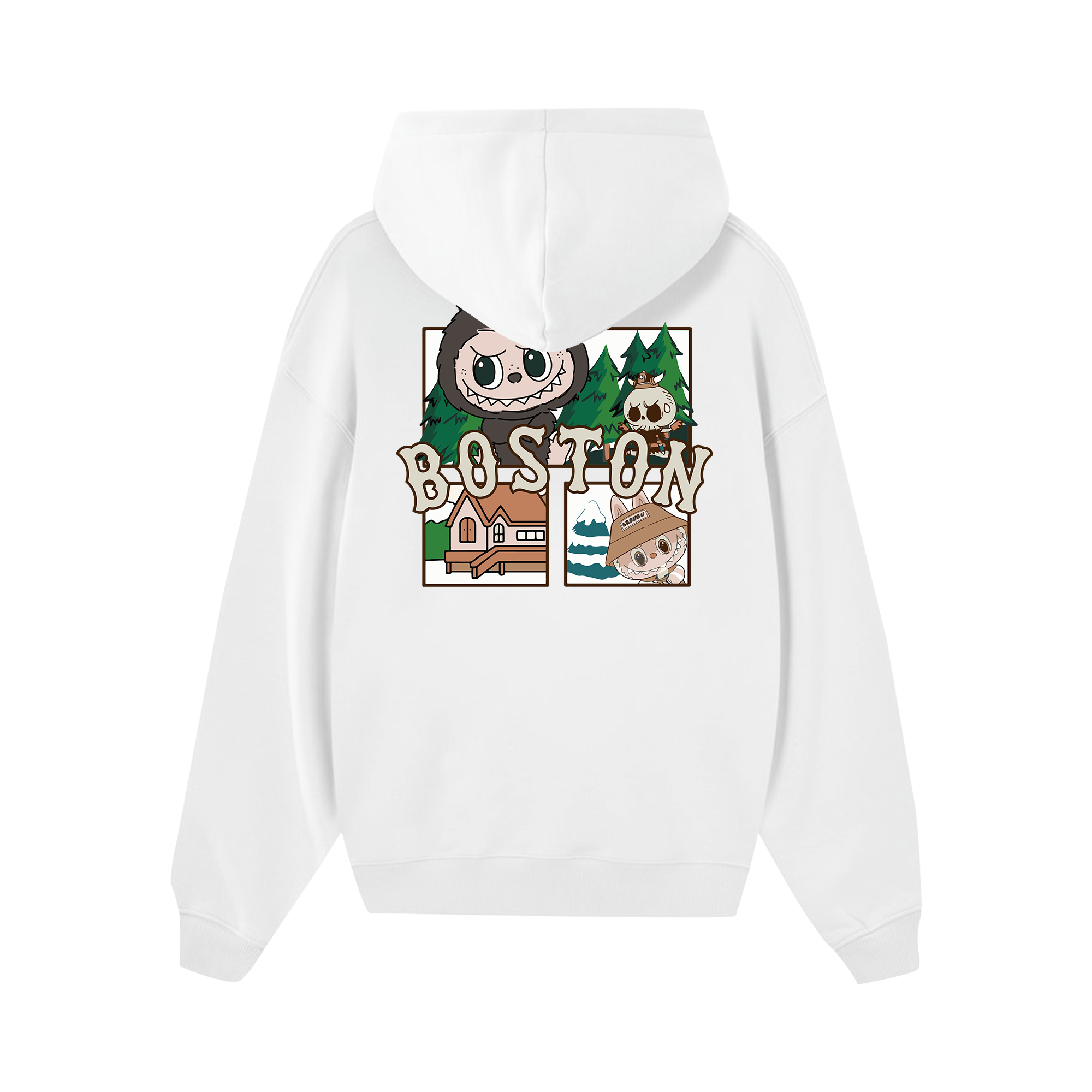 MLB Labubu Winter Time Boston Hoodie