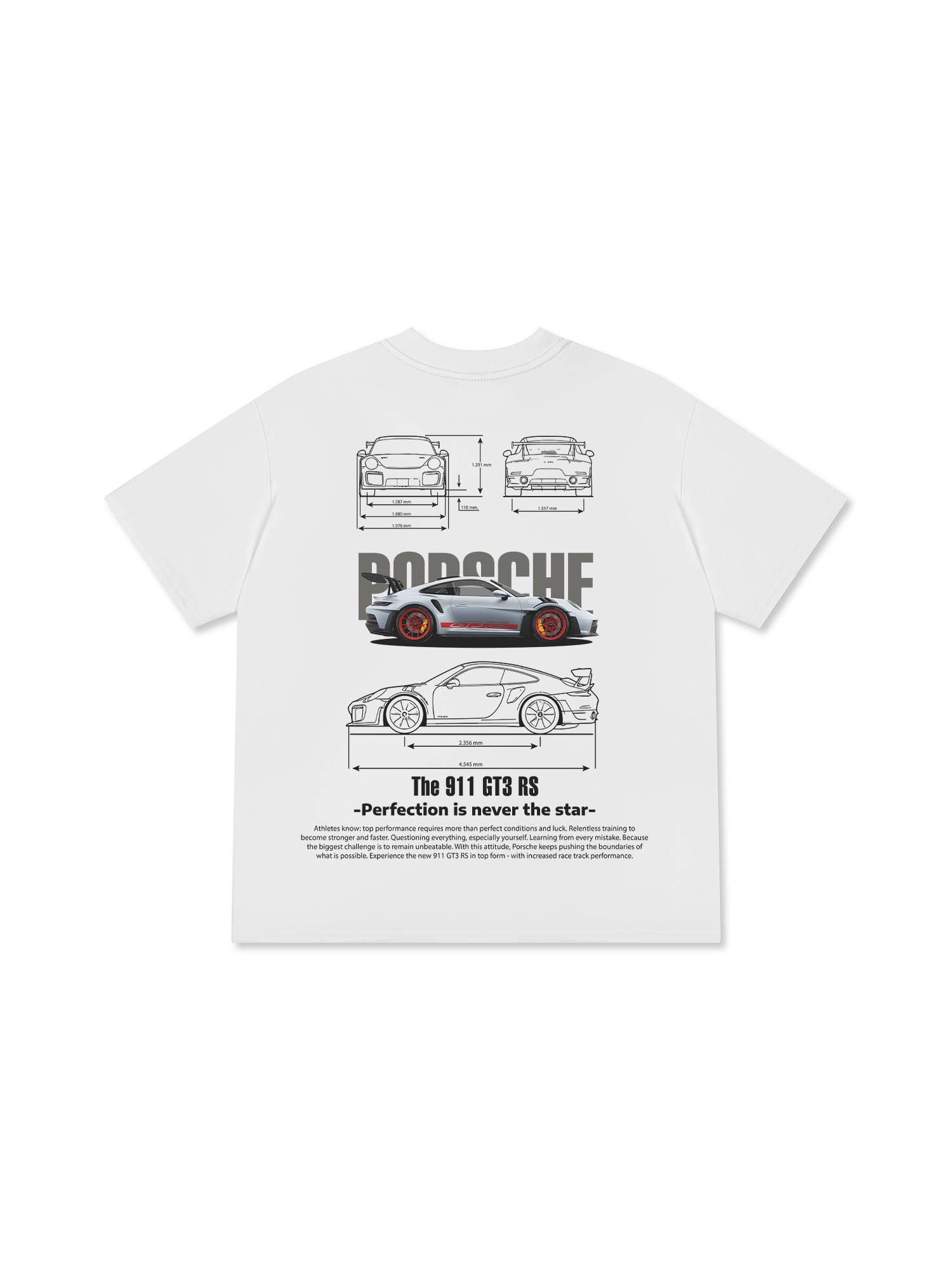 Áo Thun Relaxed Fit Porsche Blueprint 911 GT3 RS