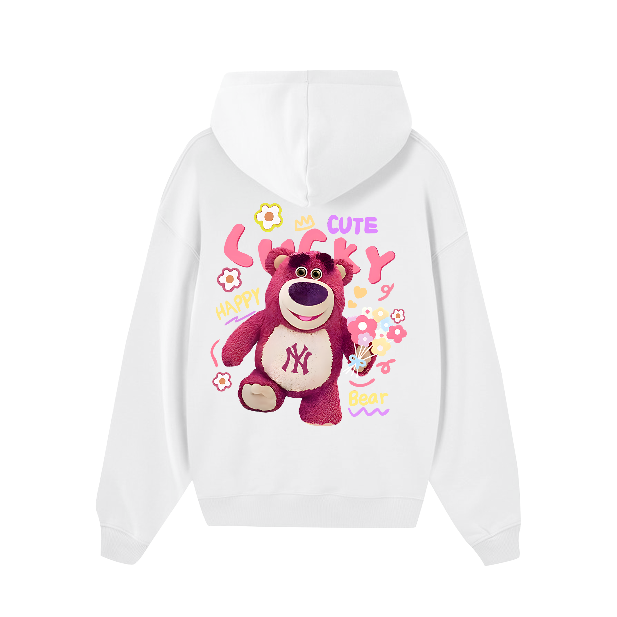 MLB Floral Pink Bear Toy Story Hoodie