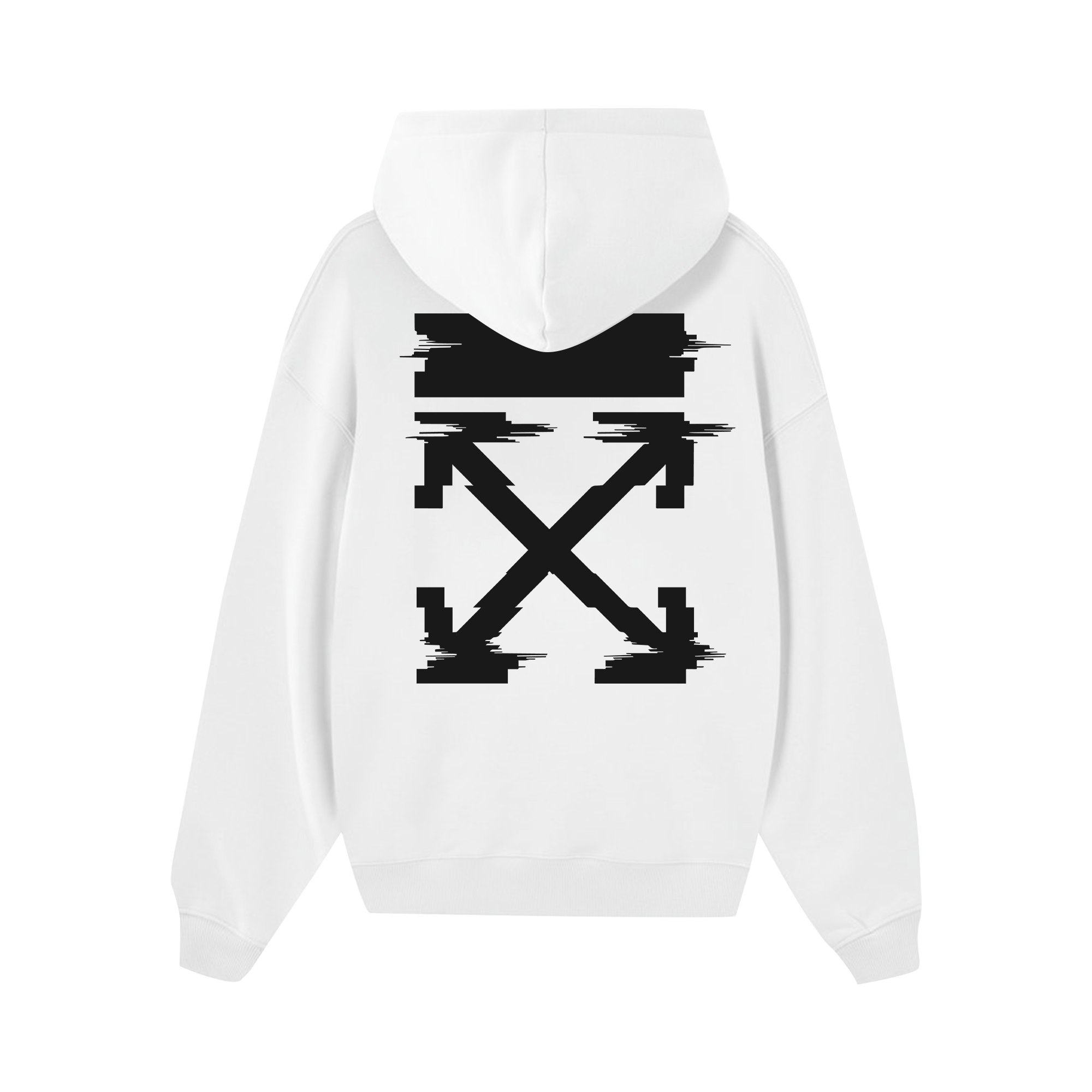 Off White Glich Logo Hoodie