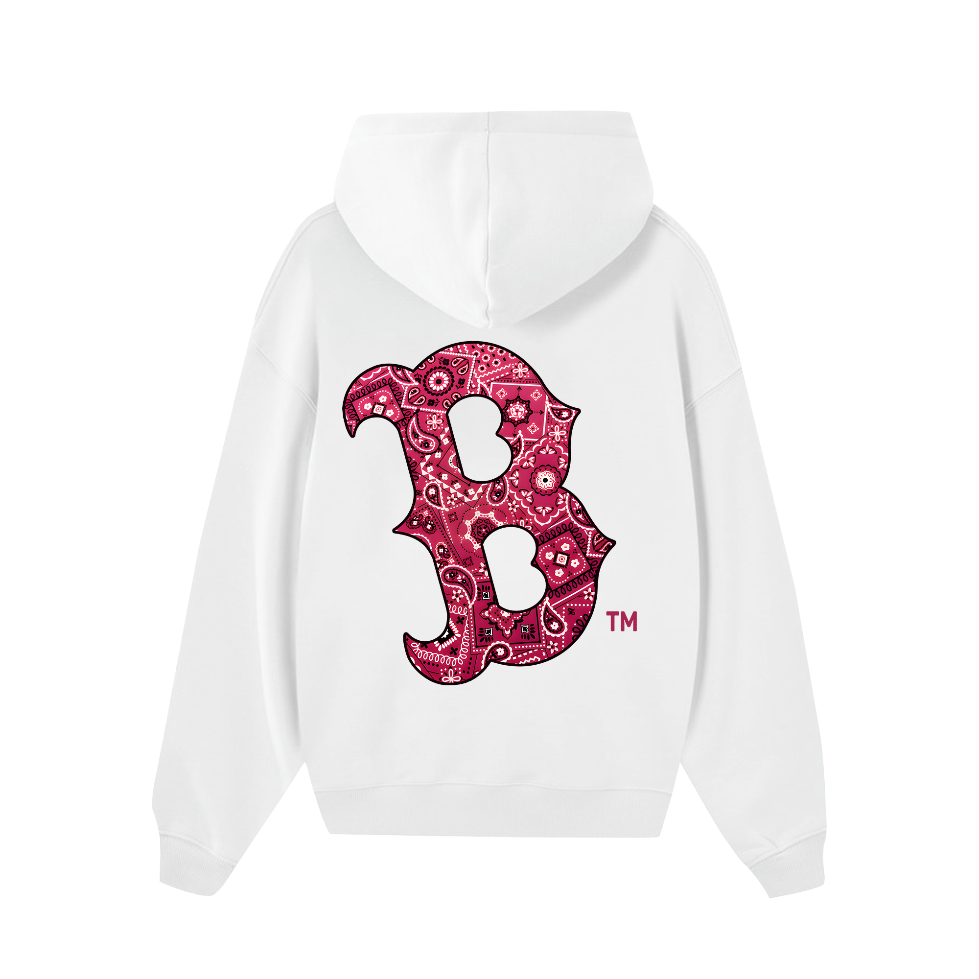 MLB FLoral Boston Red Bandana Hoodie