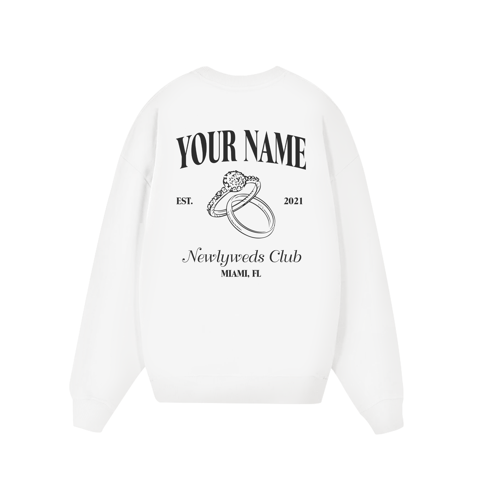 Custom Couple Newlyweds Club Sweater