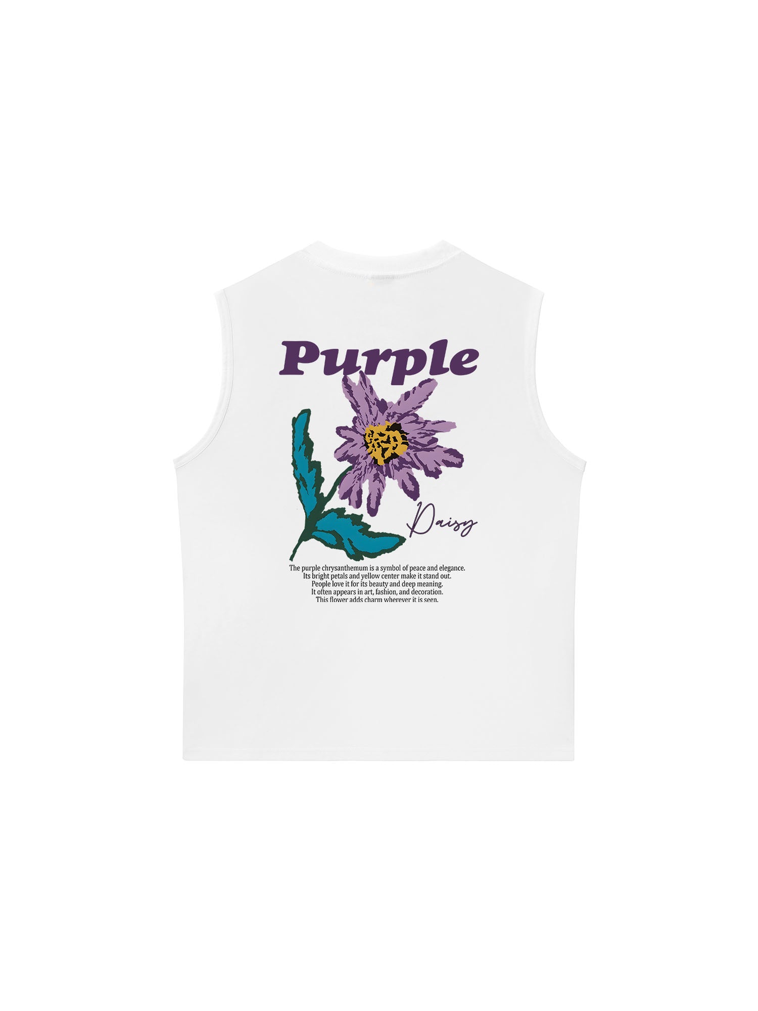 Áo Ba Lỗ Relaxed Fit Floral Purple Daisy