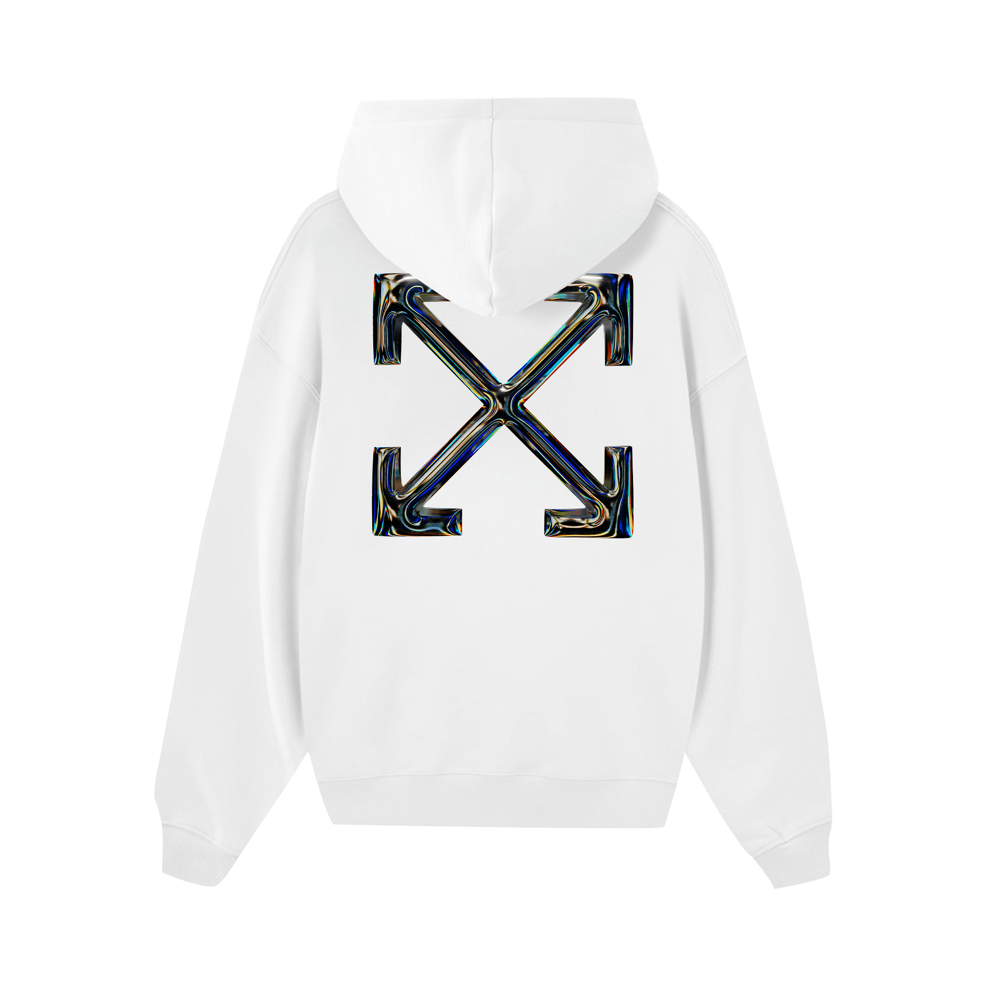 Off White Chrome Logo Hoodie