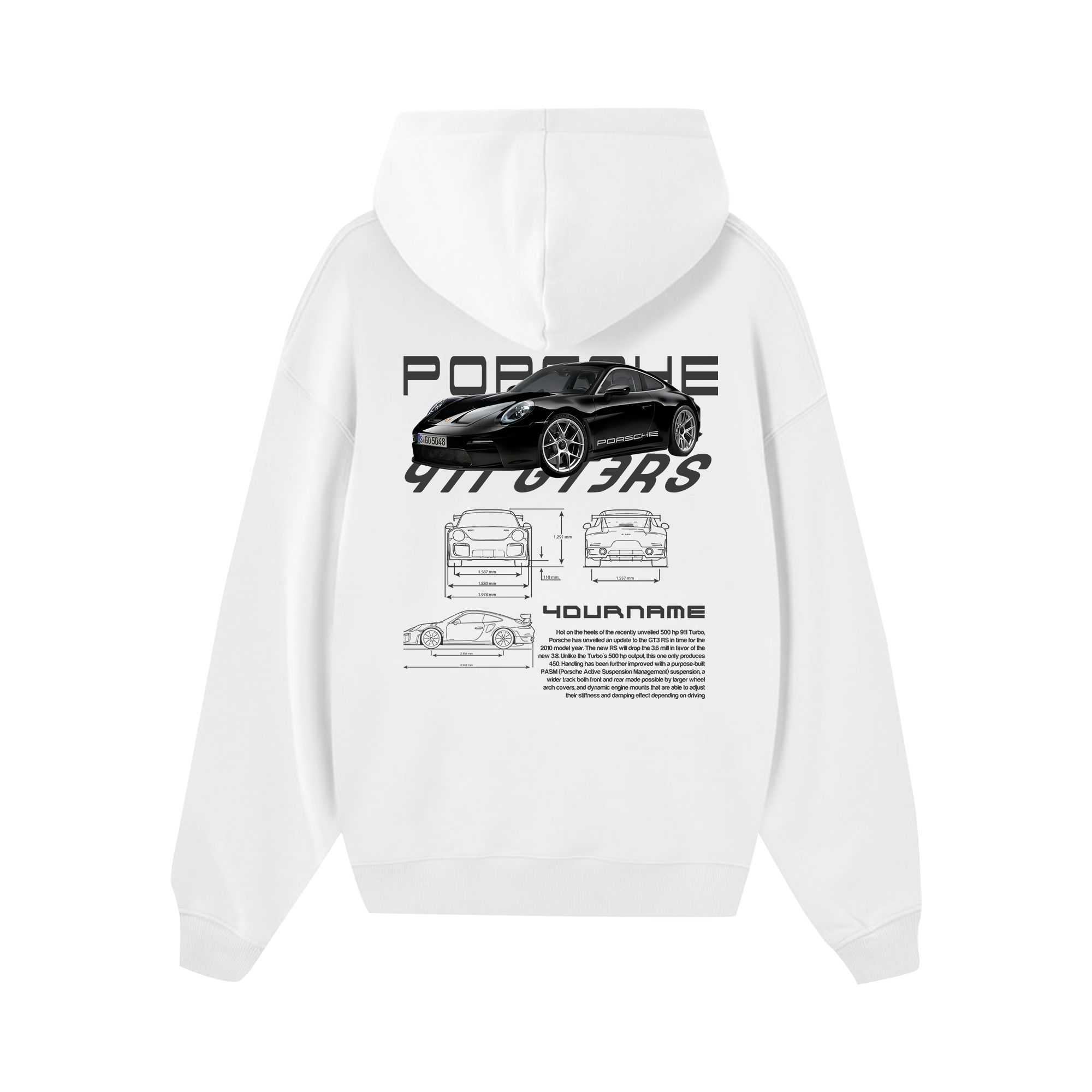 Custom Car Porsche 911 GT3 RS Vintage Hoodie