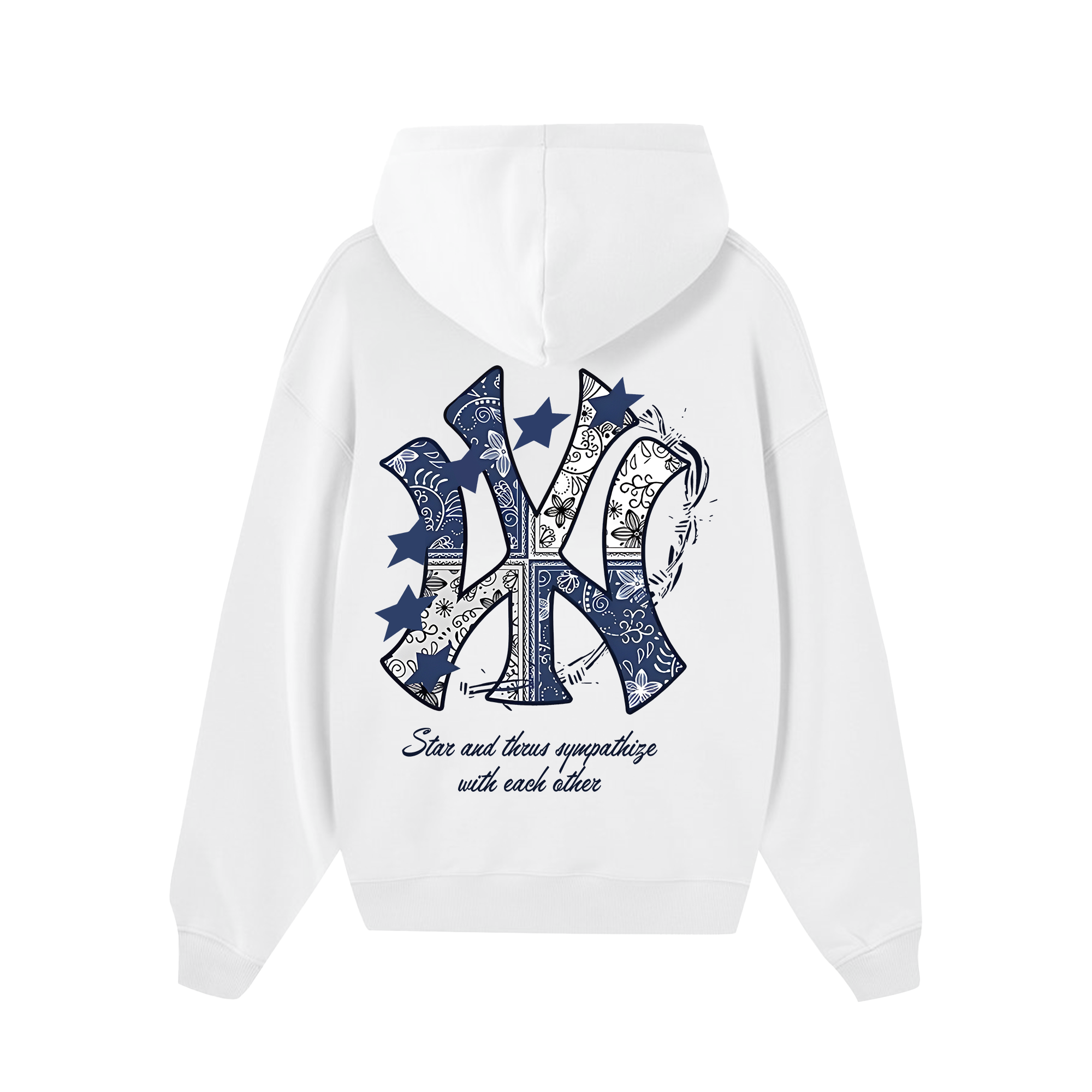 MLB Floral Blue Star Yankees Hoodie