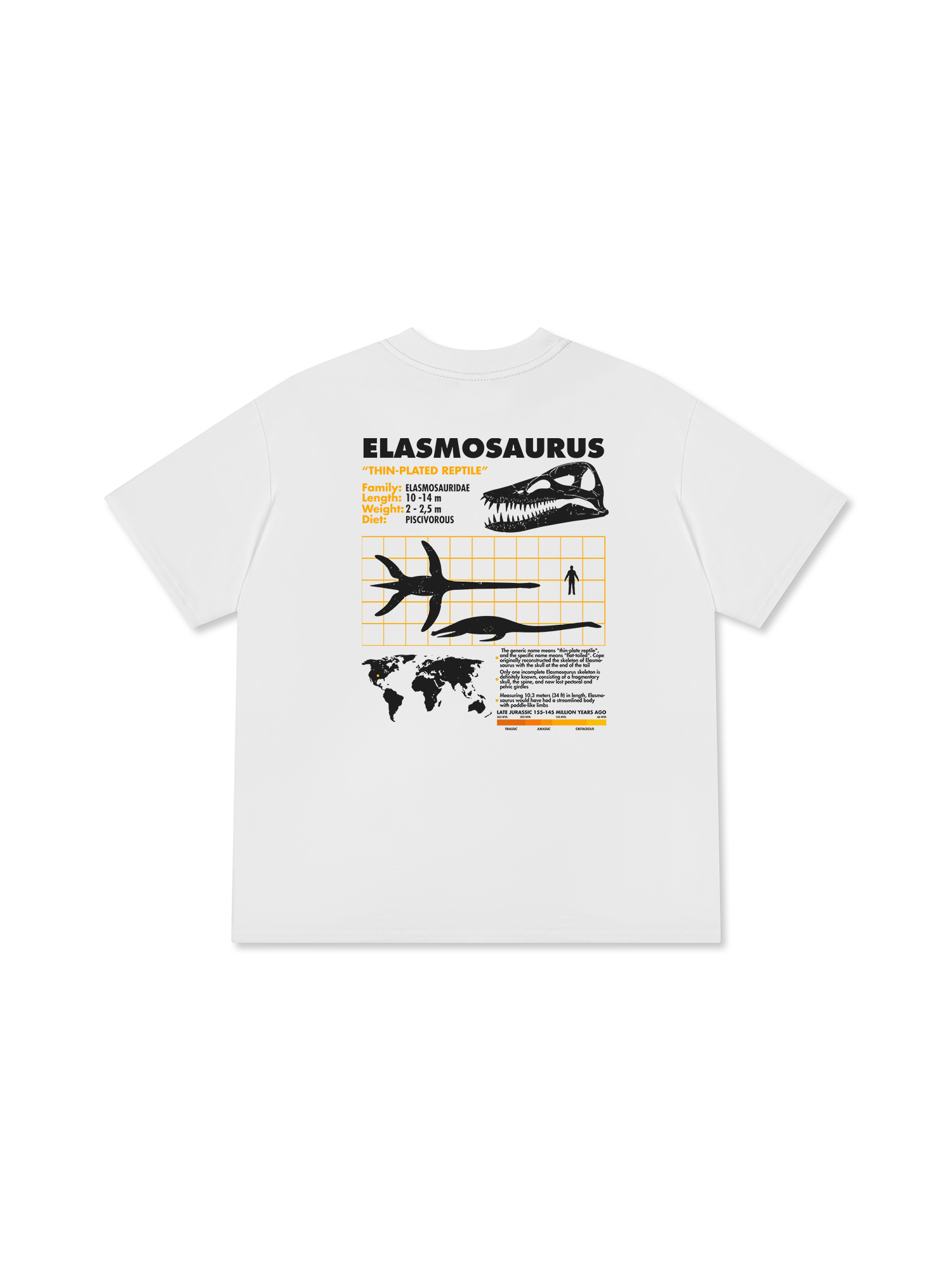 Áo Thun Relaxed Fit Analysis Table Elasmosaurus