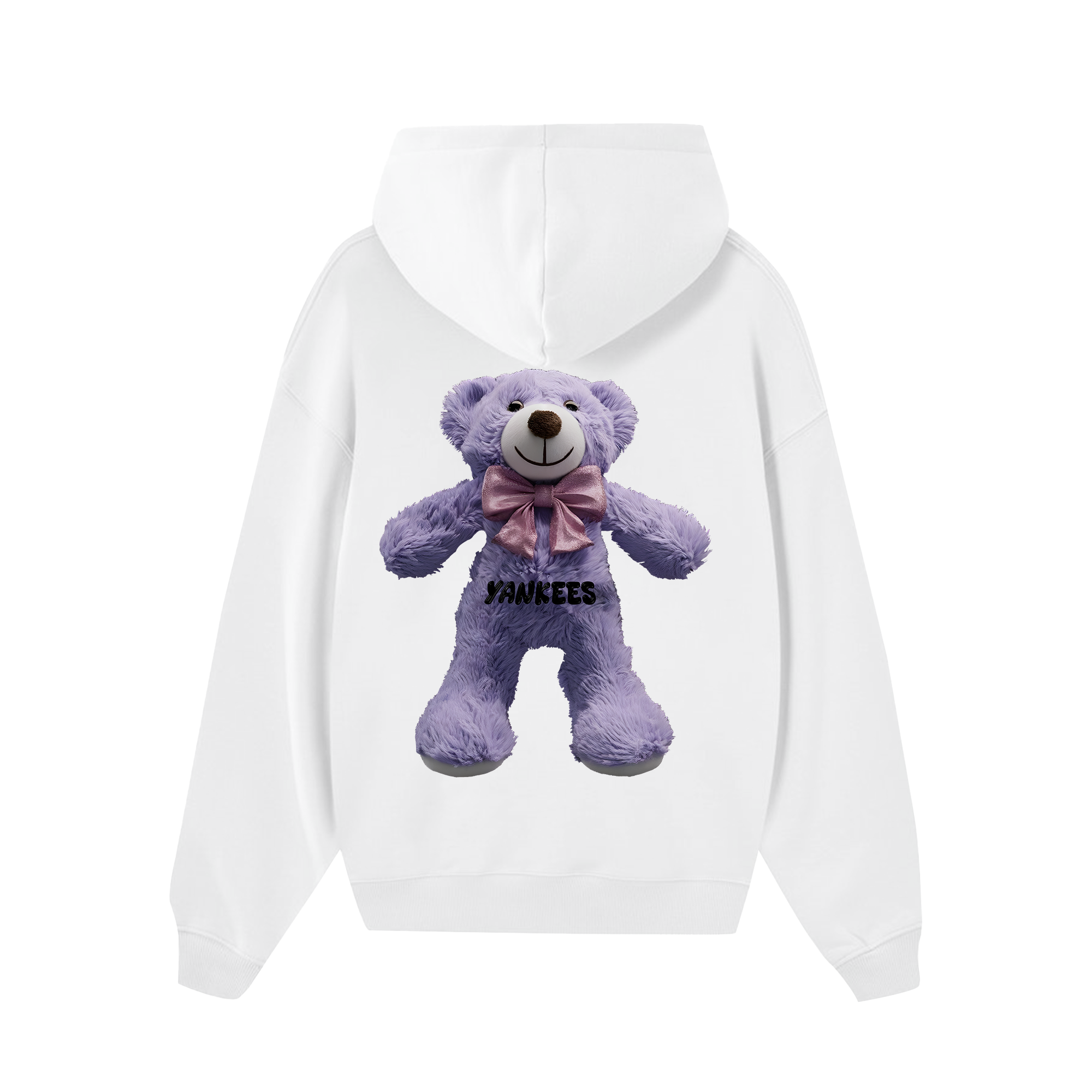 MlB Floral Purple Teddy Bear Hoodie