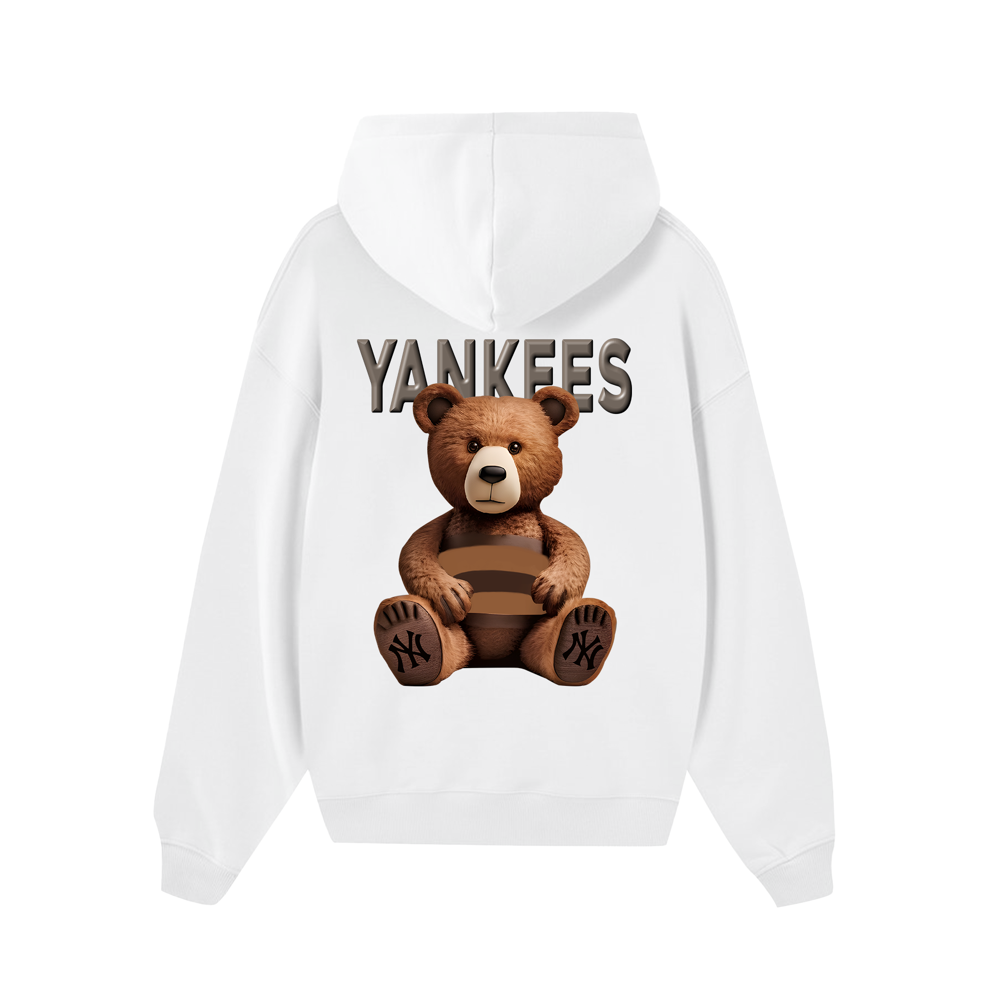 MLB Floral Teddy Bear Luxury Hoodie