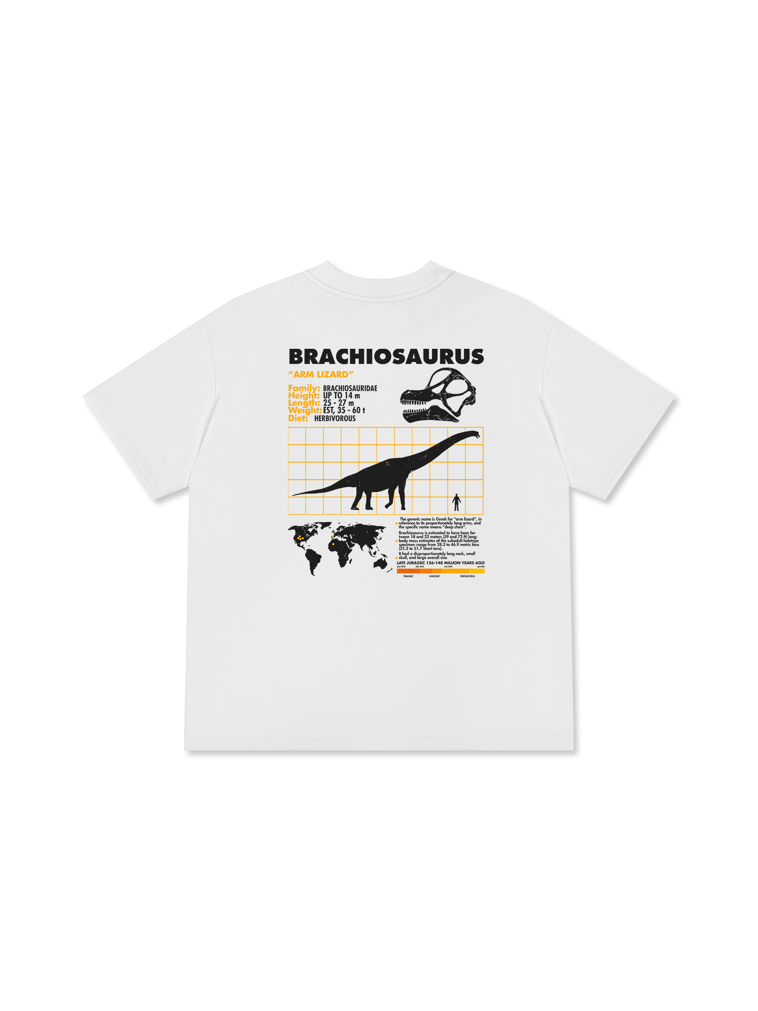 Áo Thun Relaxed Fit Analysis Table Brachiosaurus