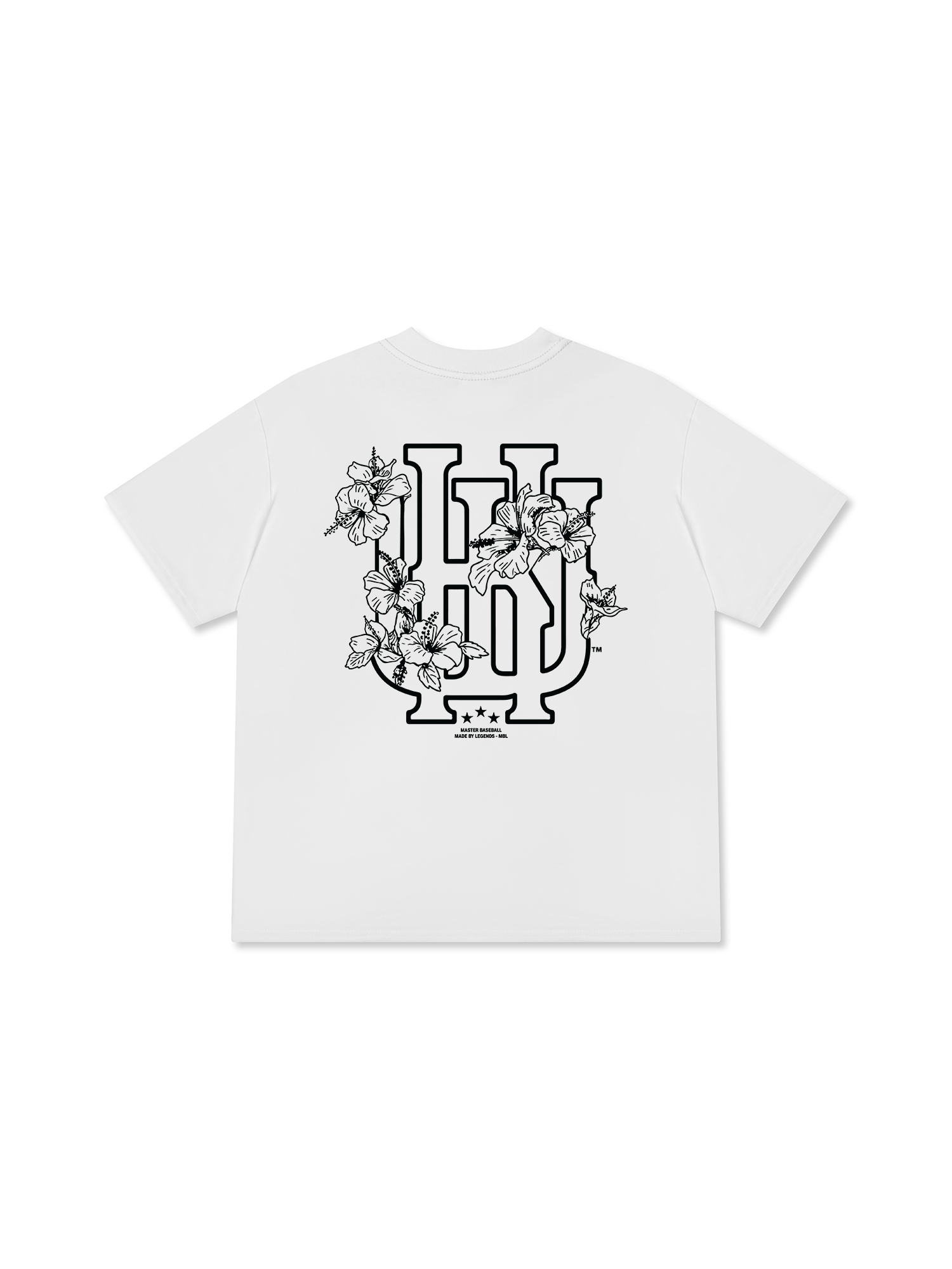 Áo Thun Relaxed Fit Master Baseball  Flower Black White