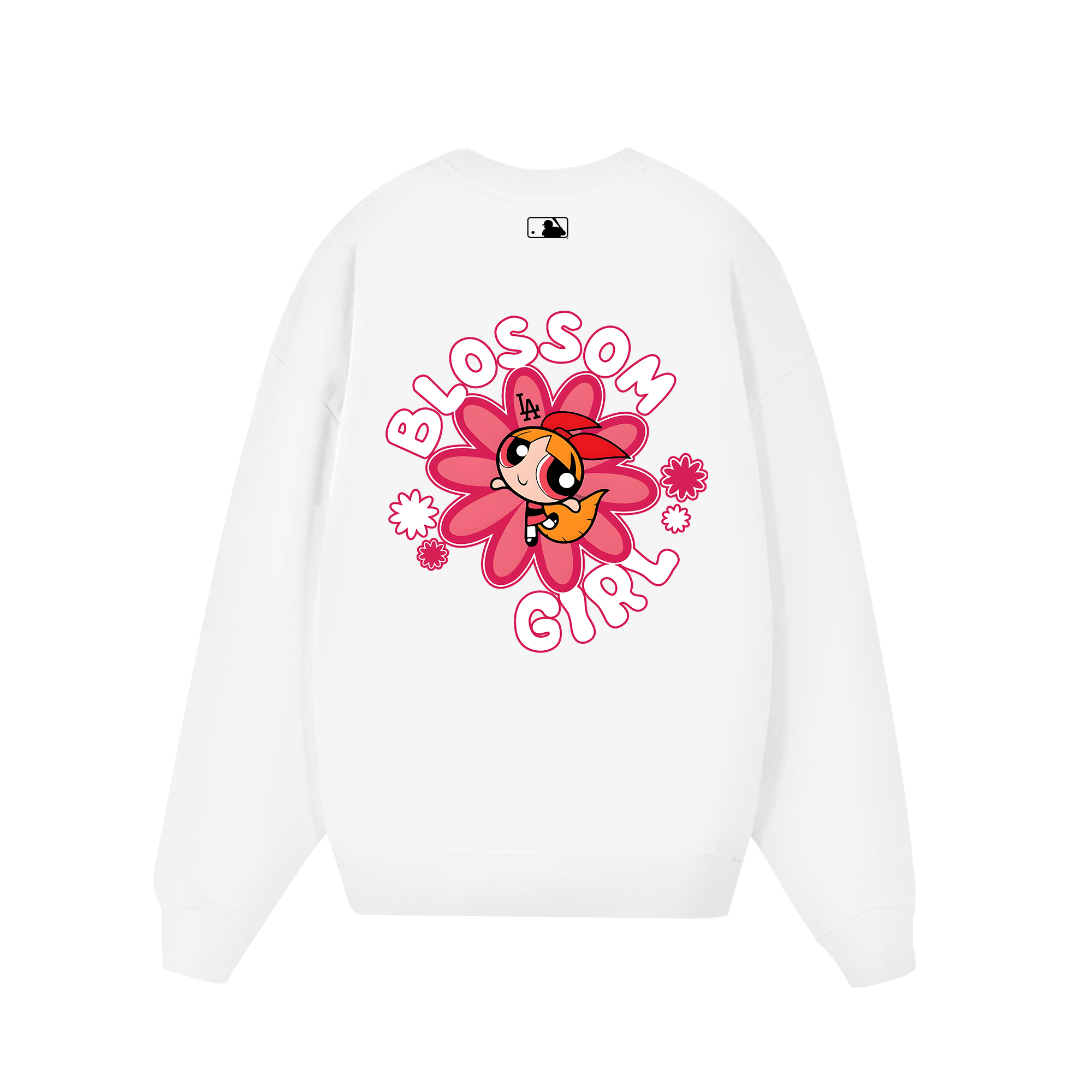 MLB Floral Pink Bubble Girl Sweater