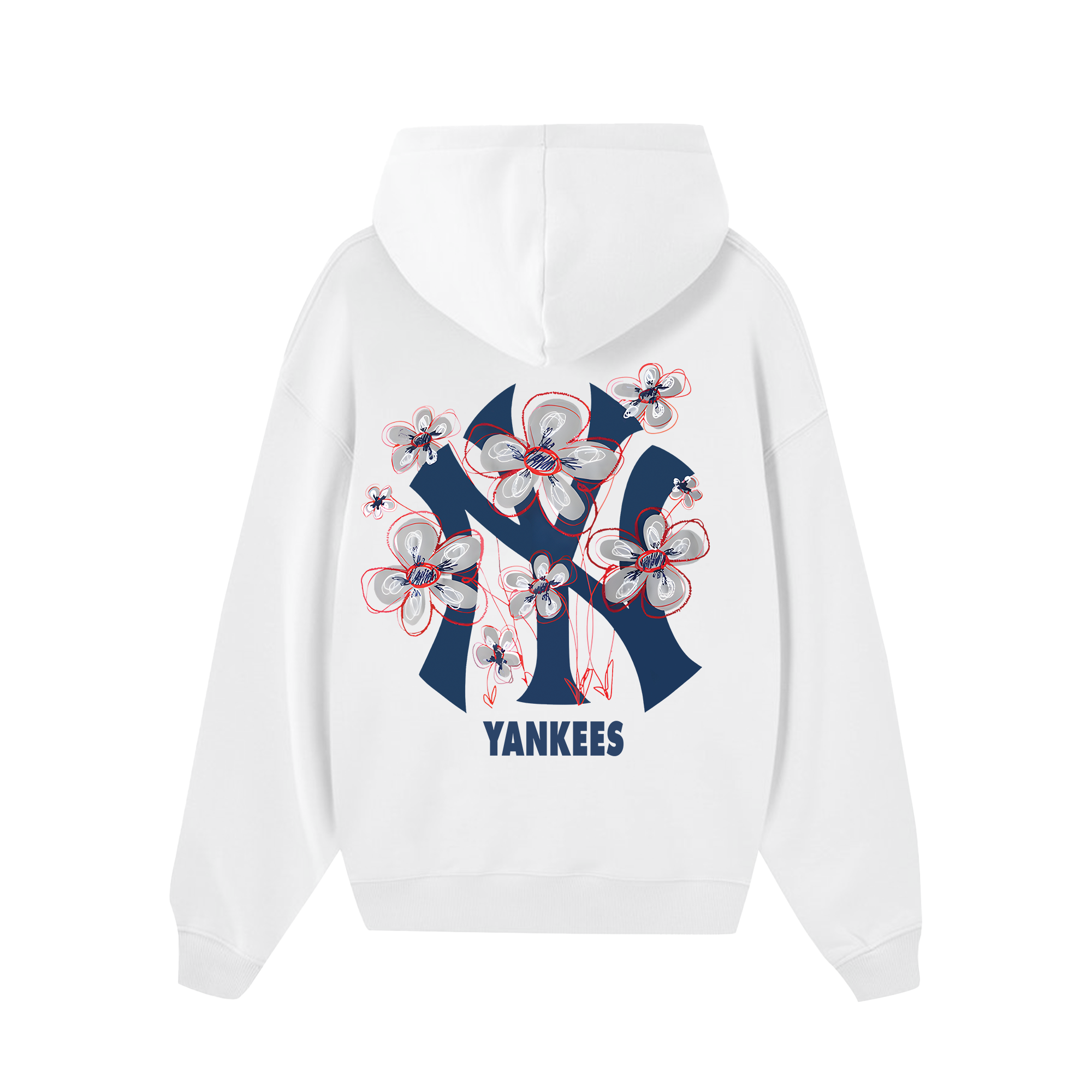 MLB Floral Blue Logo Hoodie