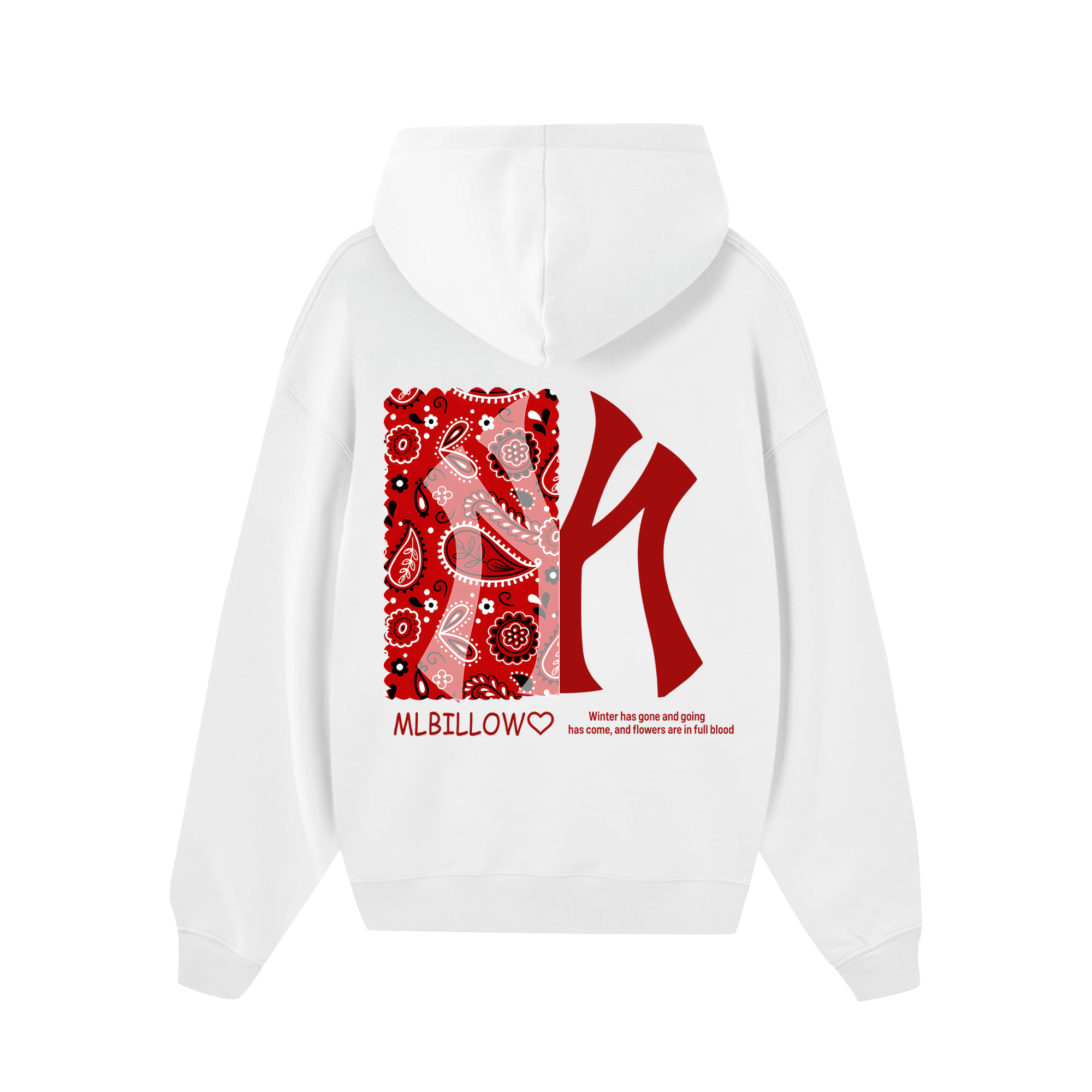 MLB Floral MLBILLOW Red Flower Hoodie