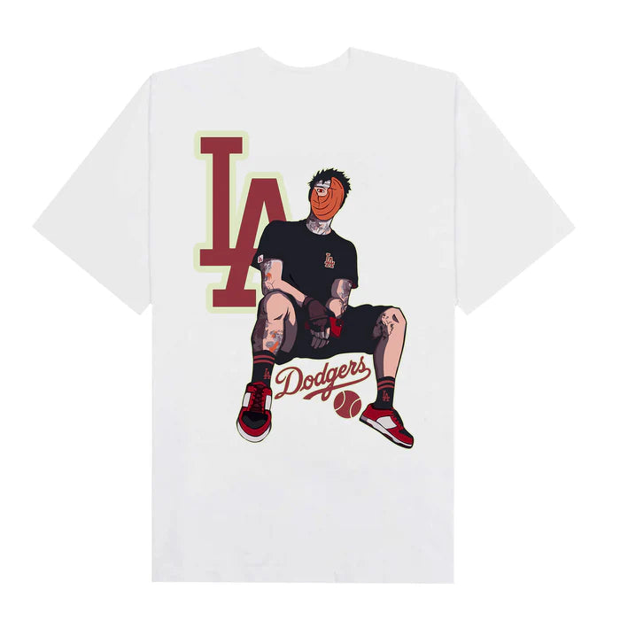 Flash Sale MLB Anime Naruto Obito Red LA Dodgers T-Shirt