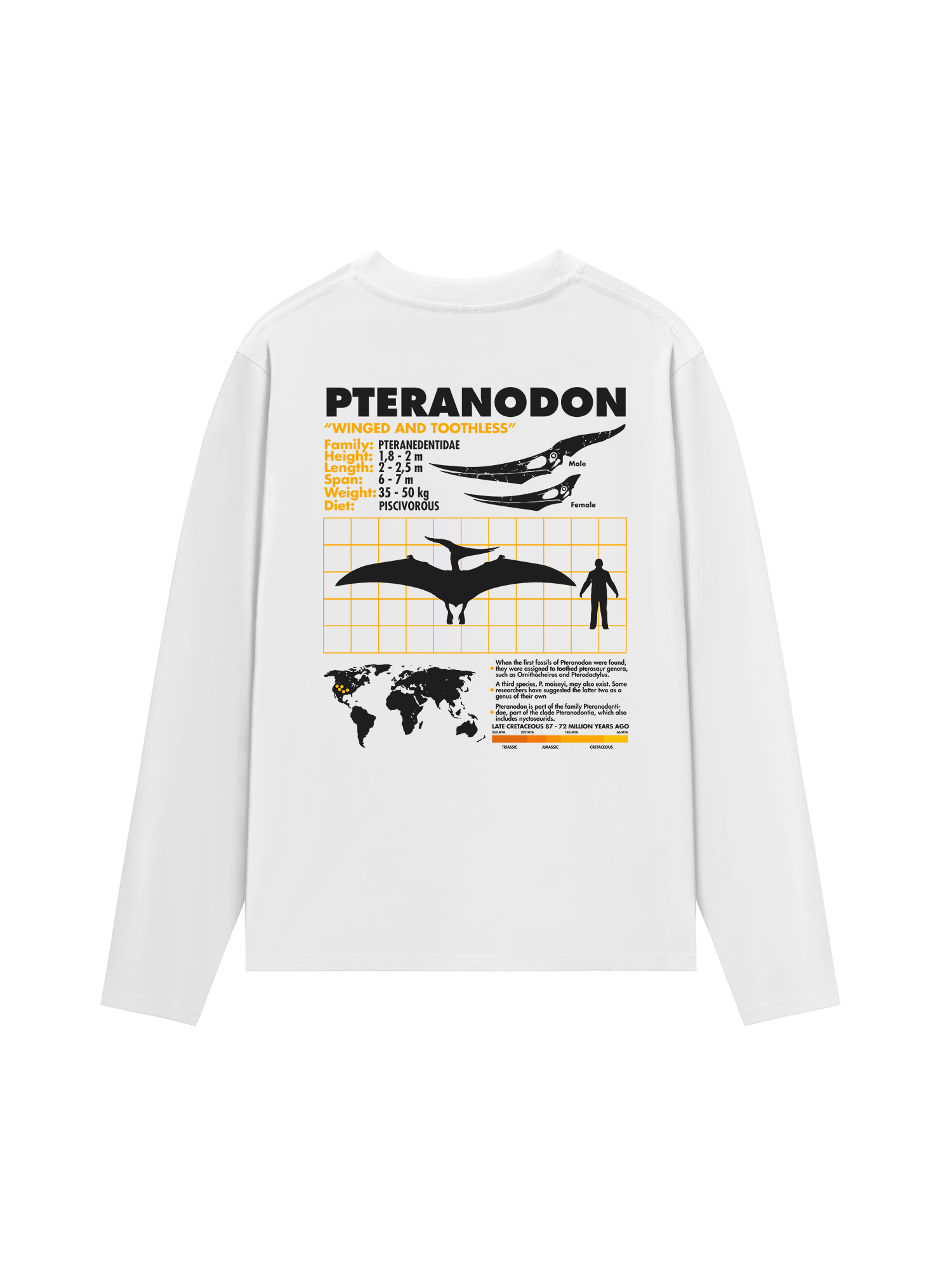 Áo Thun Dài Tay Wild Life Analysis Table Pteranodon