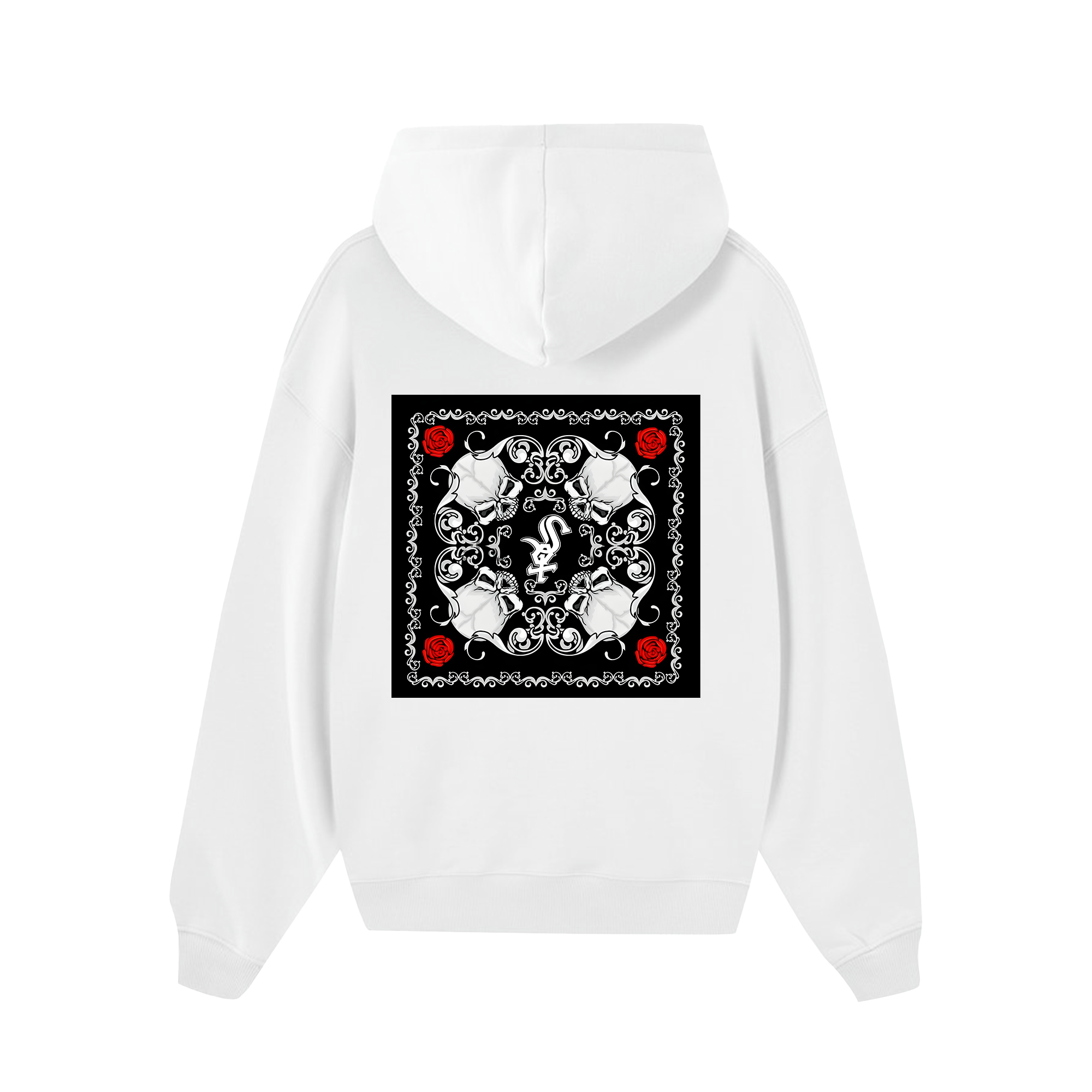 MLB Floral Rose Skull Chicago Team Hoodie