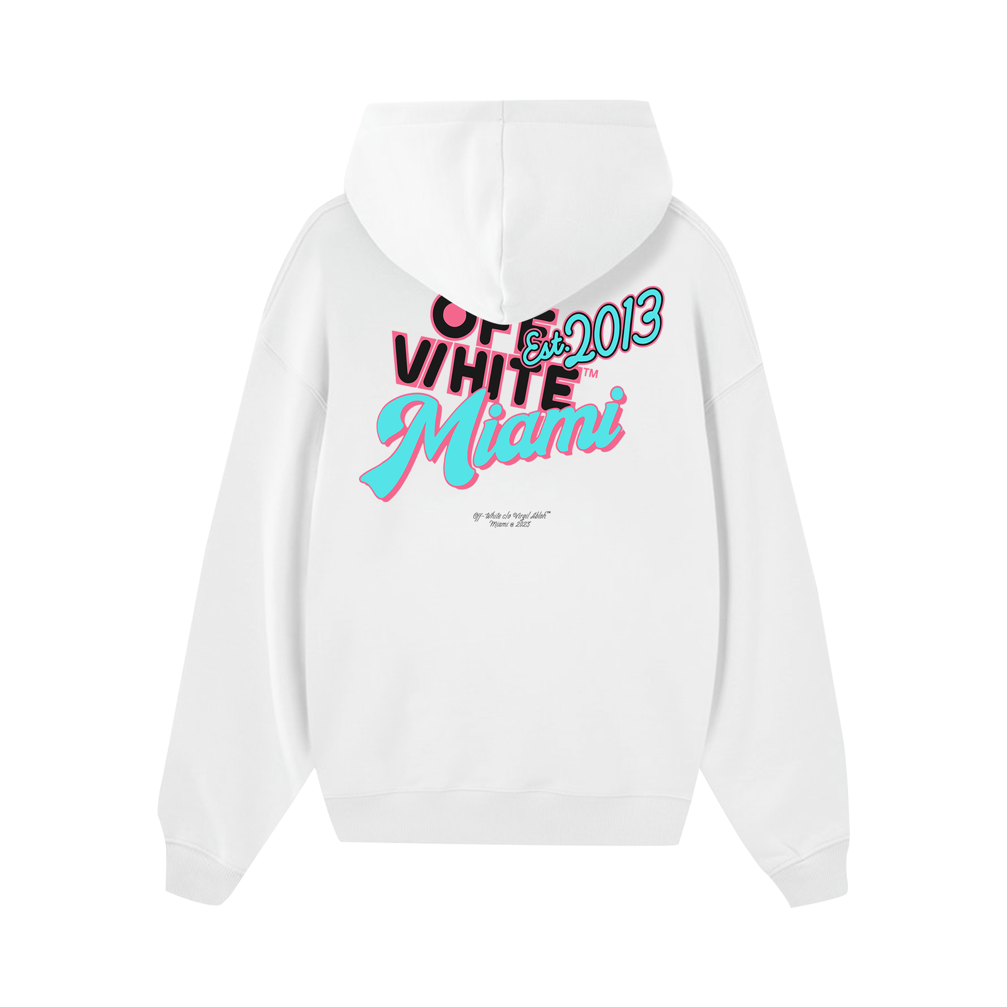 Off White Cyan Miami Hoodie