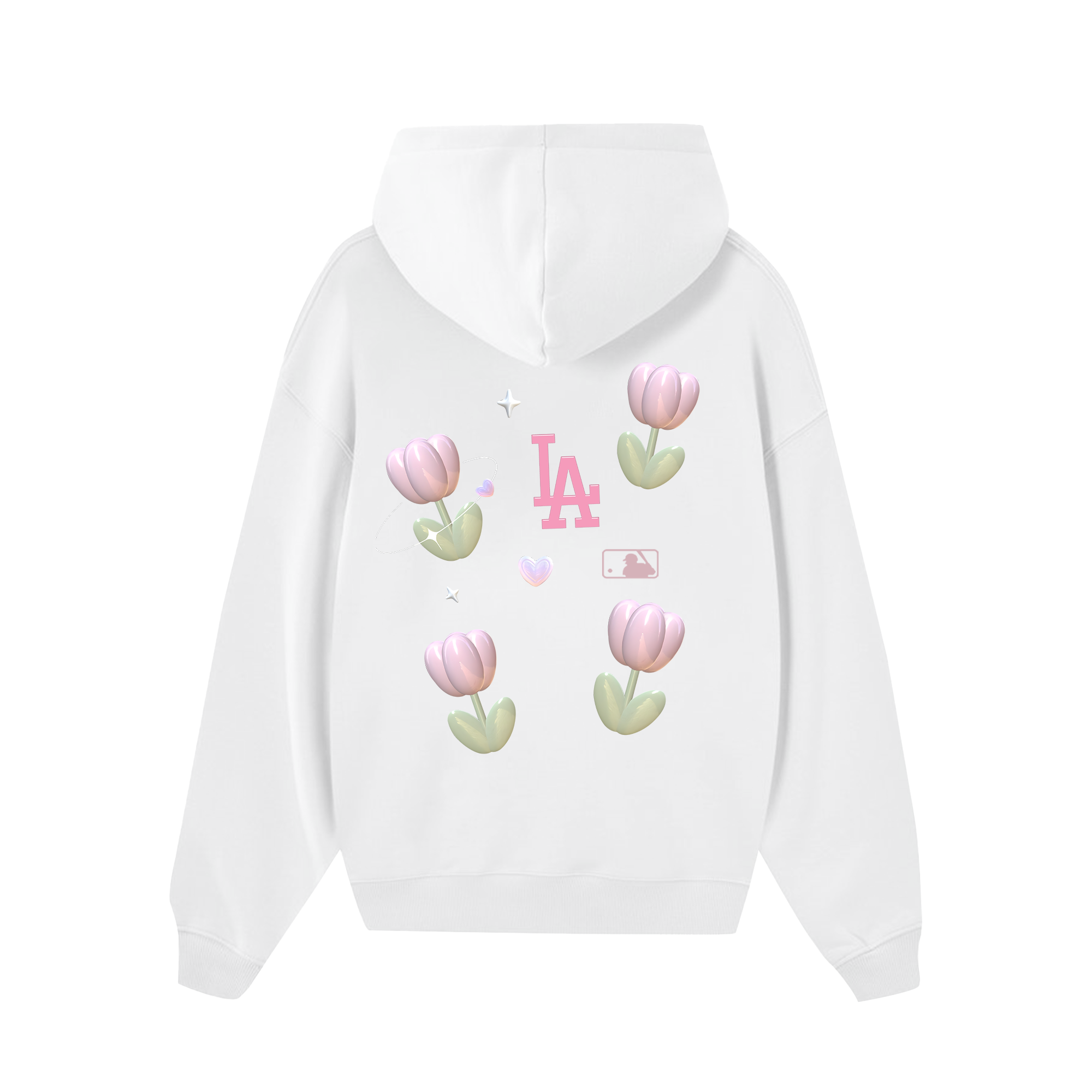 MLB Floral Cute LA Tulip  Hoodie