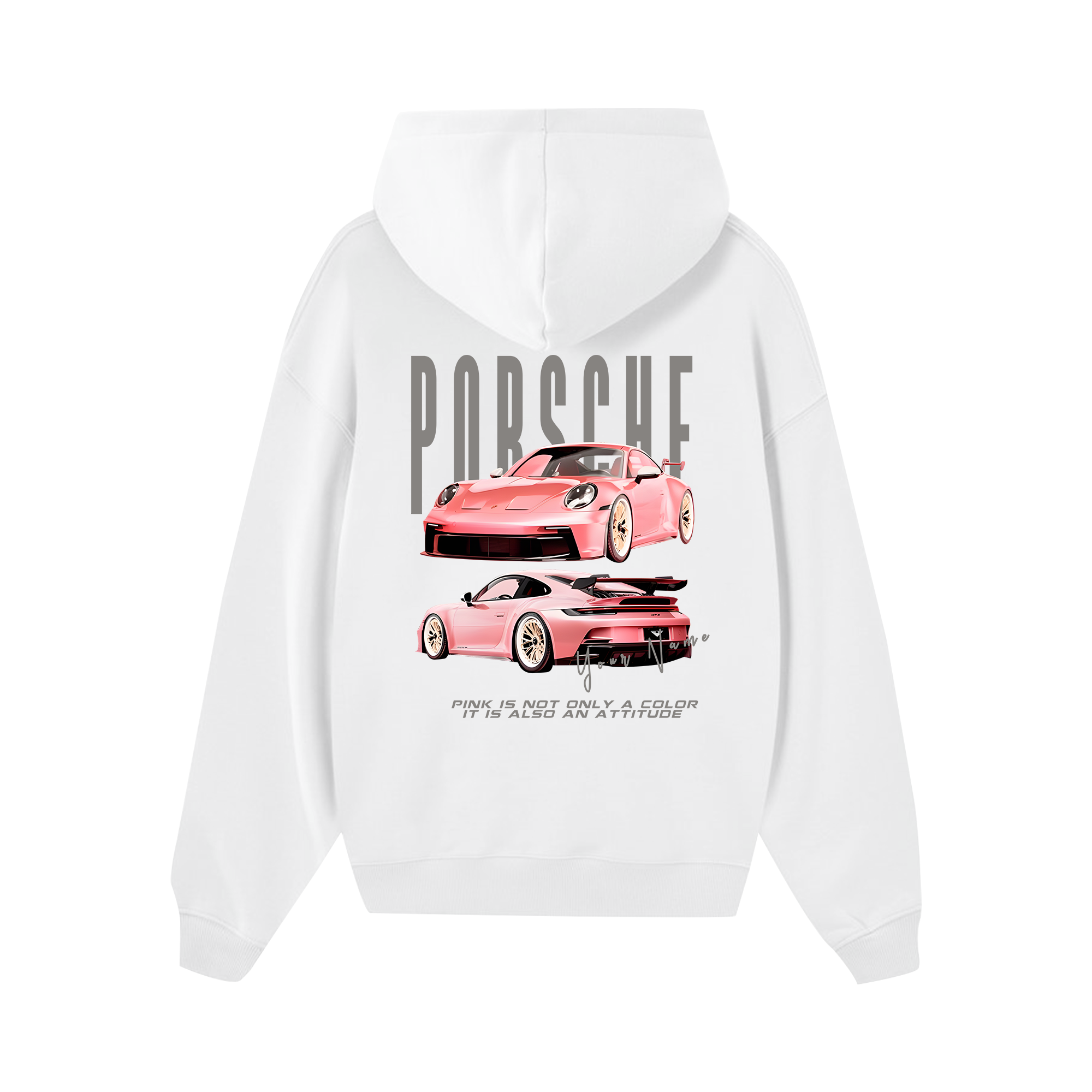 Custom Car Porsche Pink Is Also An Attitude Hoodie