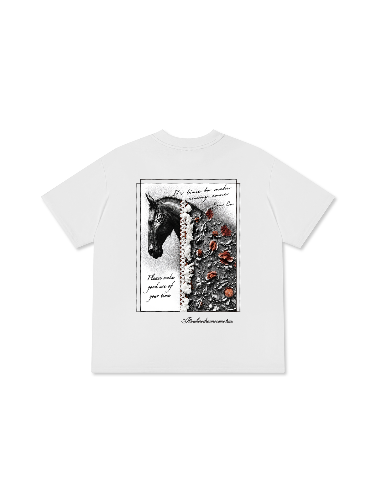 Áo Thun Relaxed Fit  Floral Horse