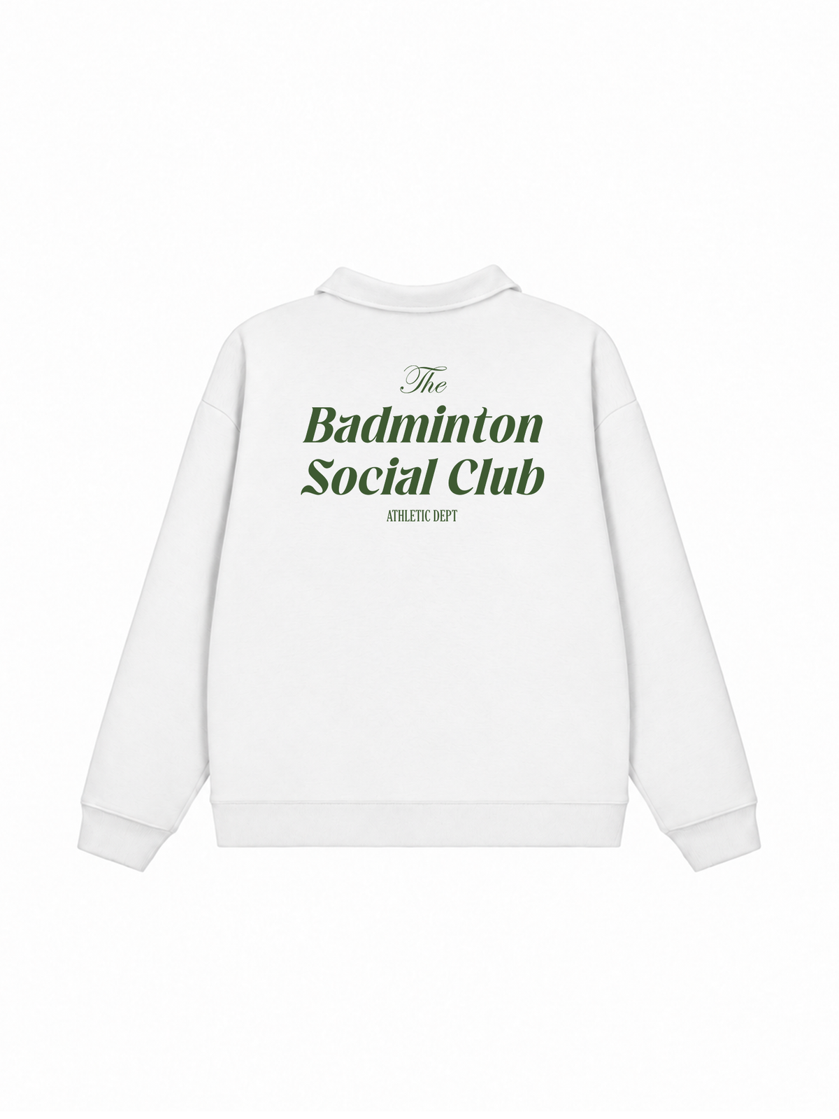 Áo Sweater Polo Nỉ Hai Da Badminton Social Club Athletic Dept