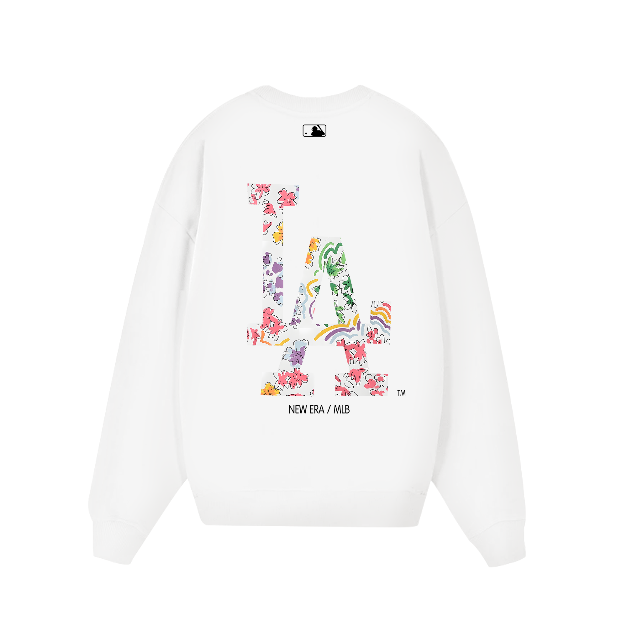 MLB Floral LA Tropical Flower Summer Sweater